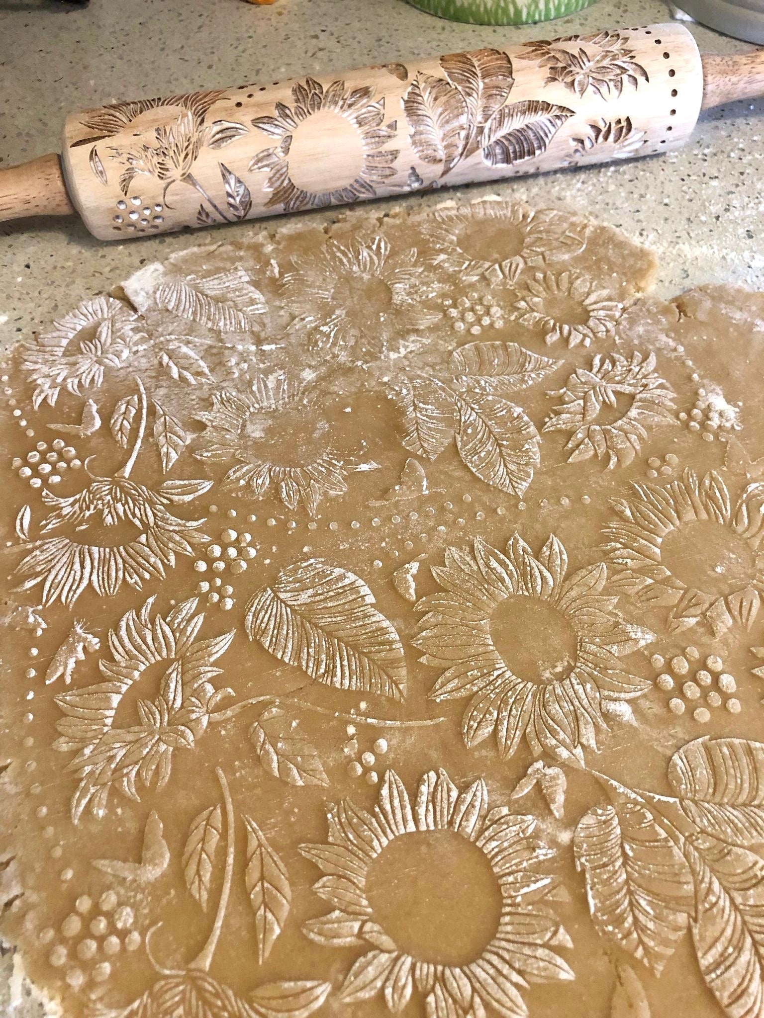 Preparing Your Engraved Rolling Pin for Cookie Dough