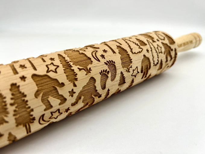 Bigfoot Embossed Rolling Pin – Baking & Pottery Tool