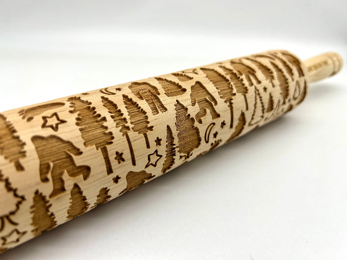 Bigfoot Embossed Rolling Pin – Baking & Pottery Tool