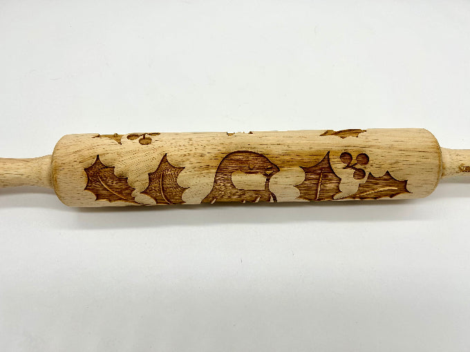 Chickadee Embossed Rolling Pin LARGE IMAGE