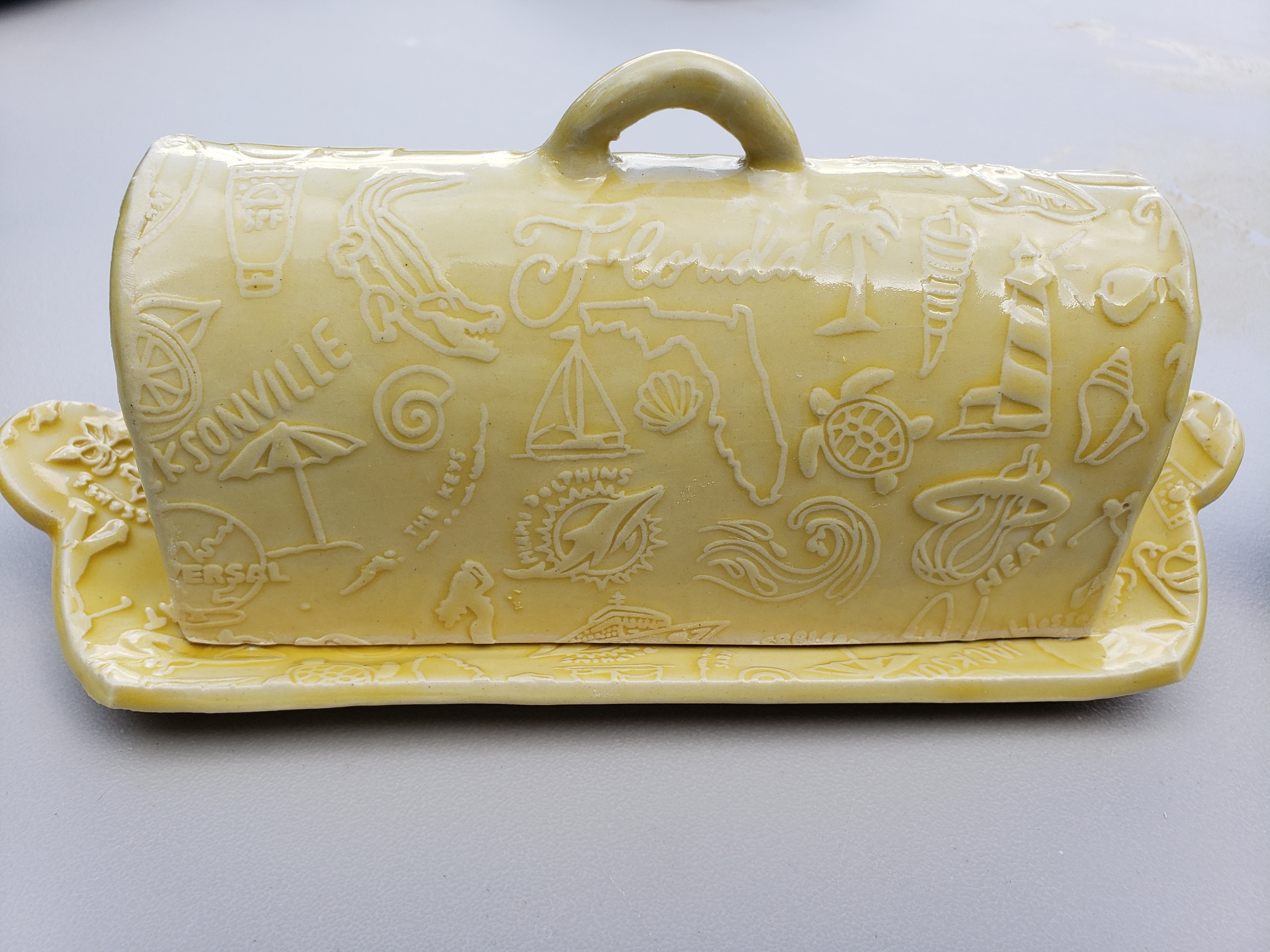 Florida State Embossed Rolling Pin -Baking & Pottery