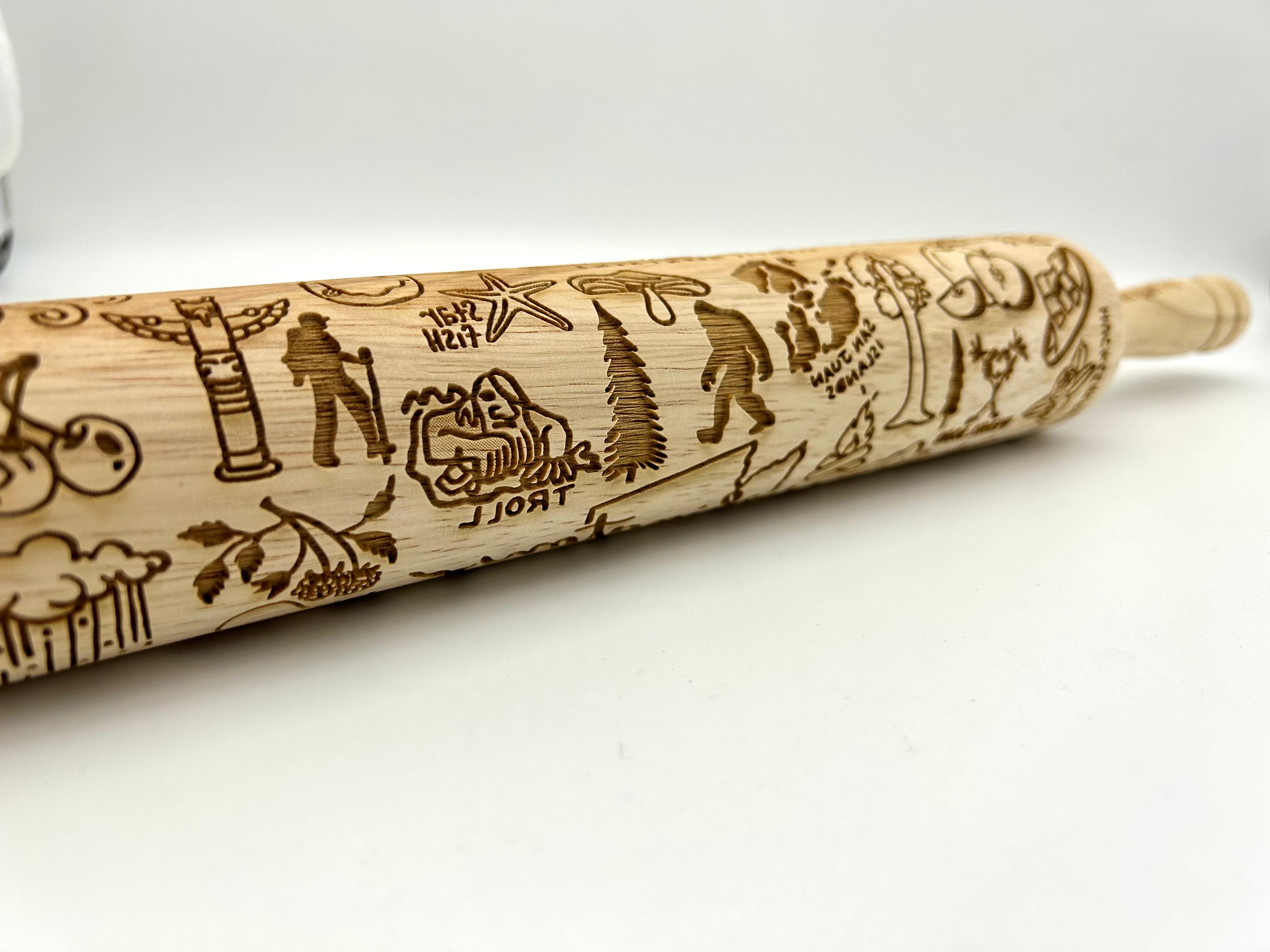 Washington State Embossed Rolling Pin