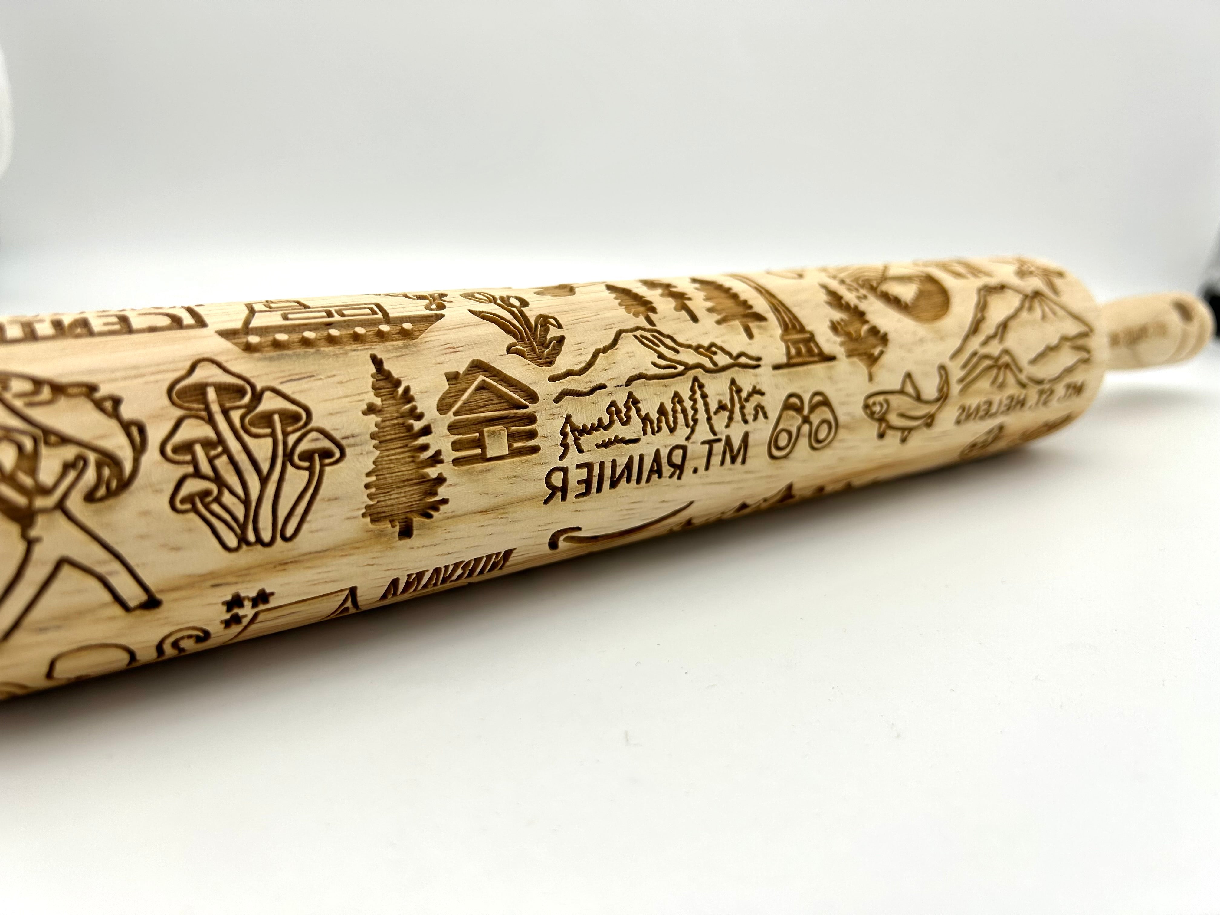 Washington State Embossed Rolling Pin
