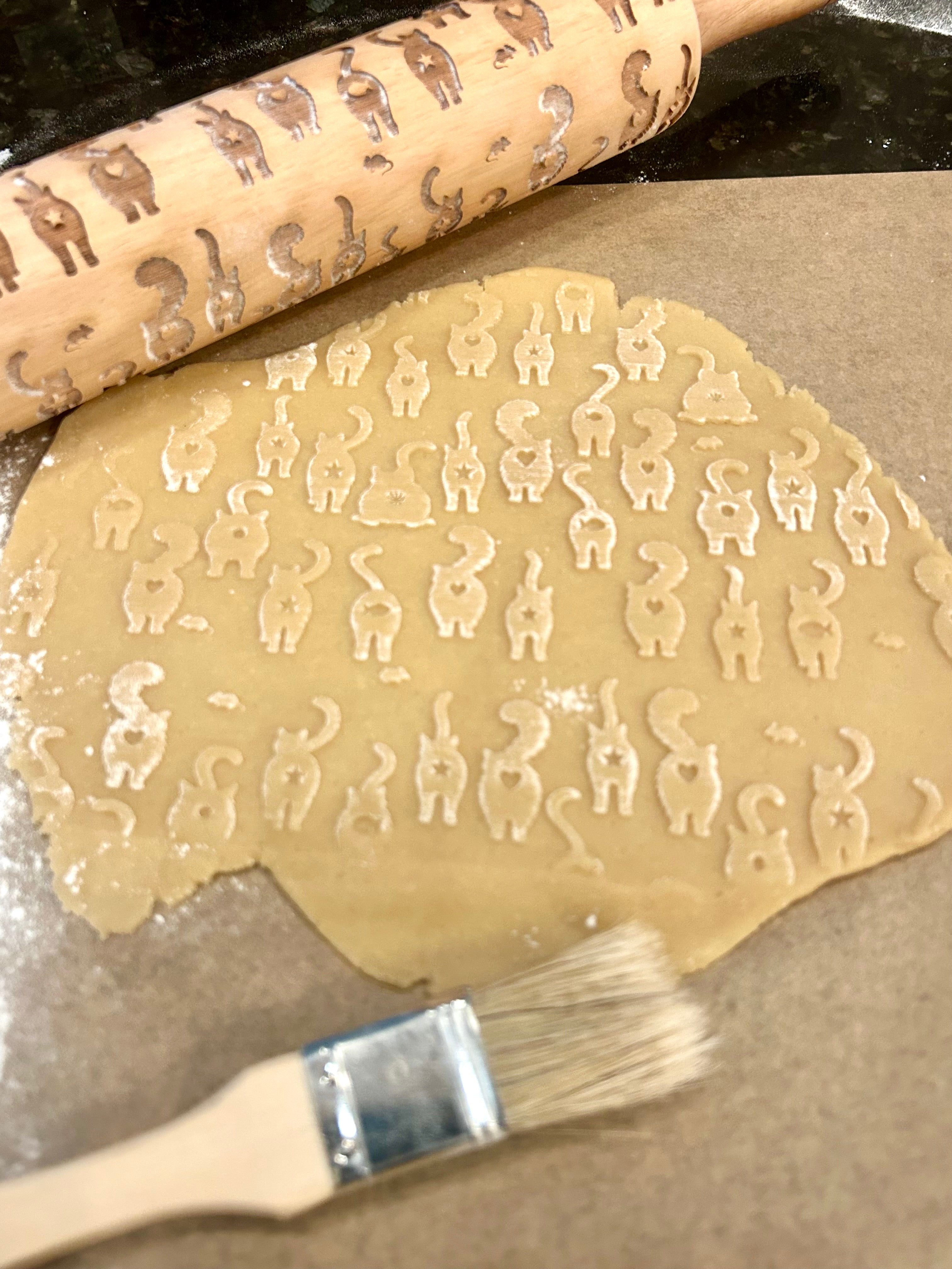 Embossed Cat Butts Rolling Pin –Bakers and Potters