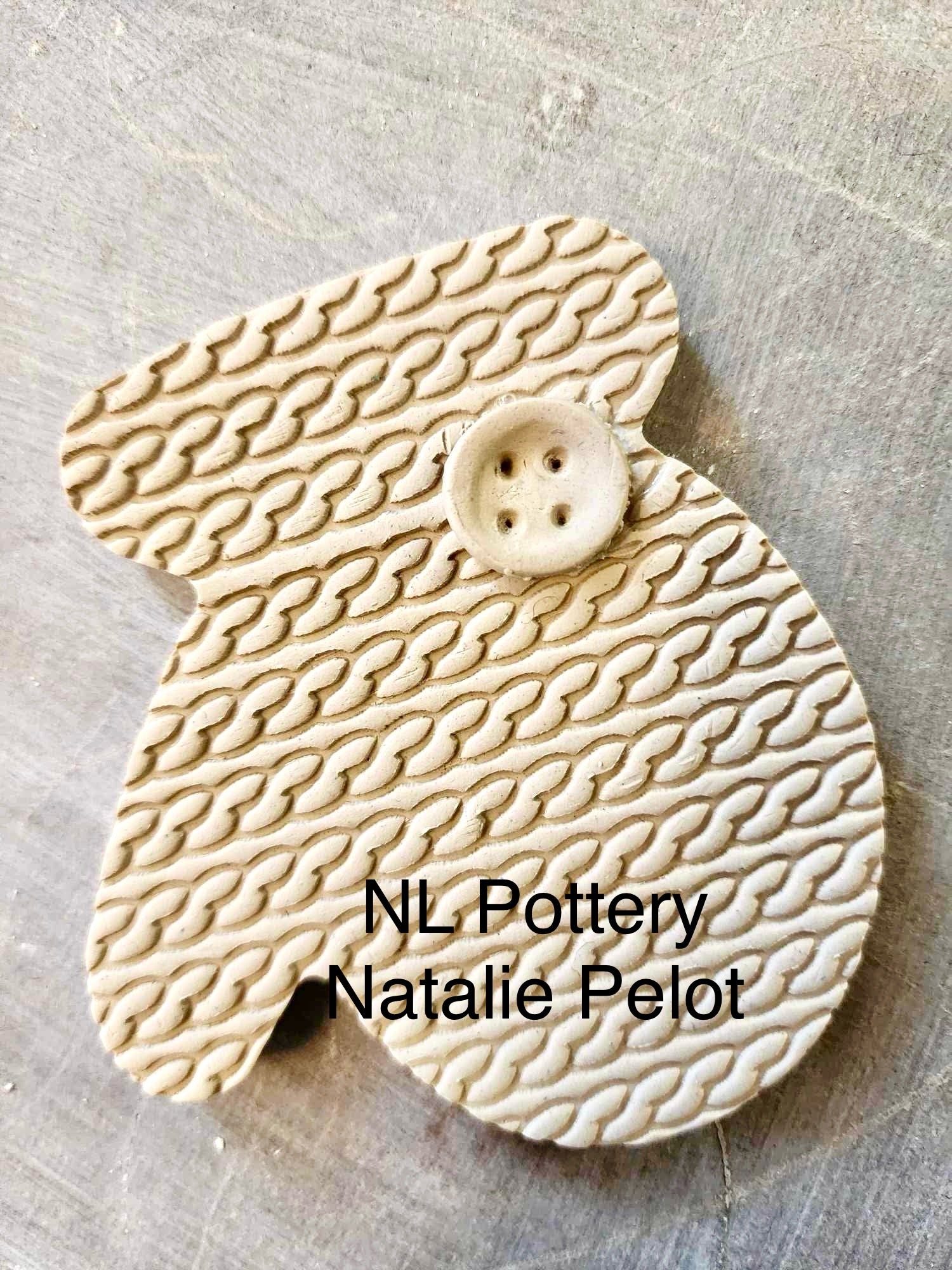 Knitted Stitch Rolling Pin Cookie & Pottery Designs