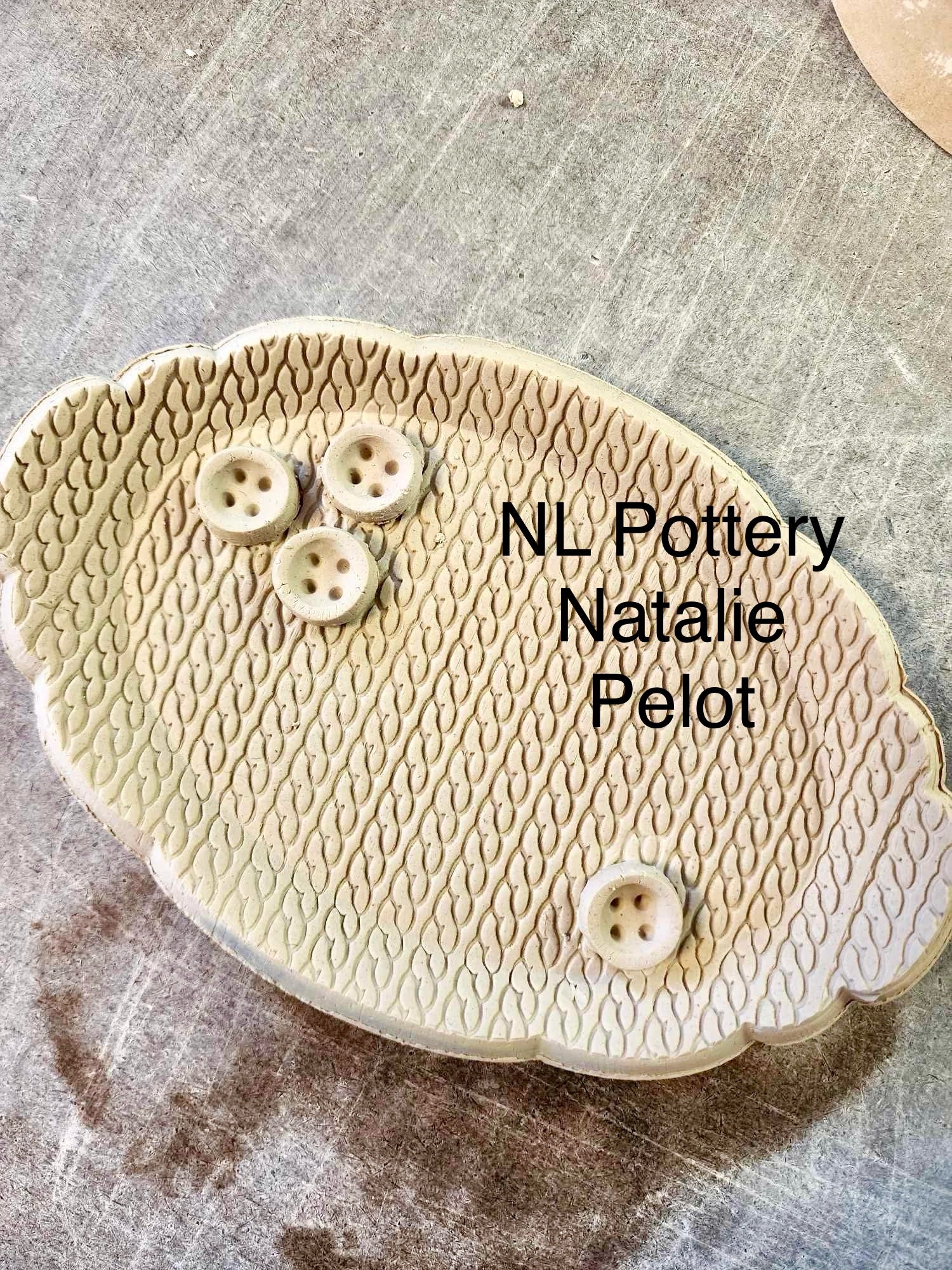 Knitted Stitch Rolling Pin Cookie & Pottery Designs