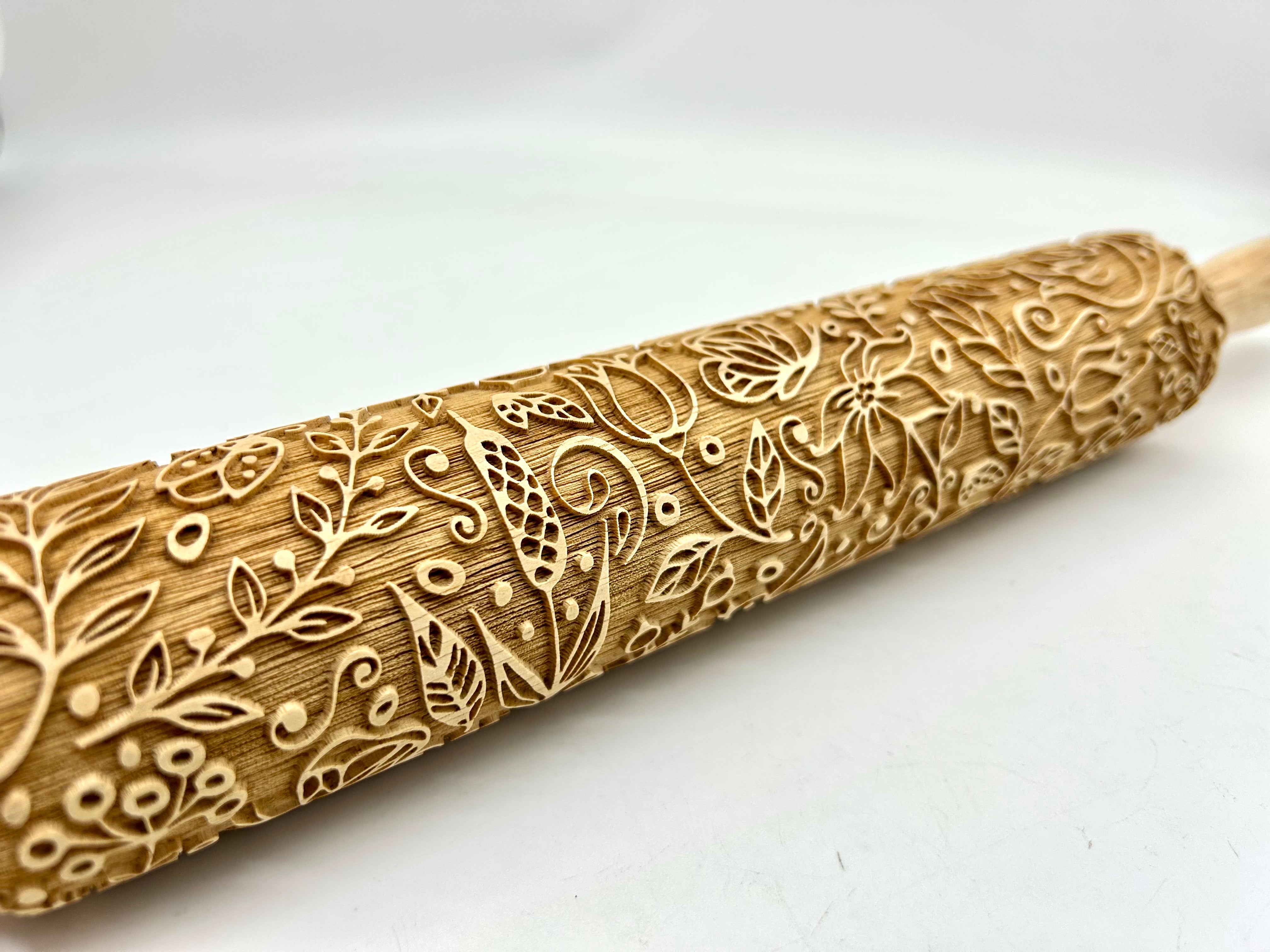 Garden a Flutter Embossed Rolling Pin
