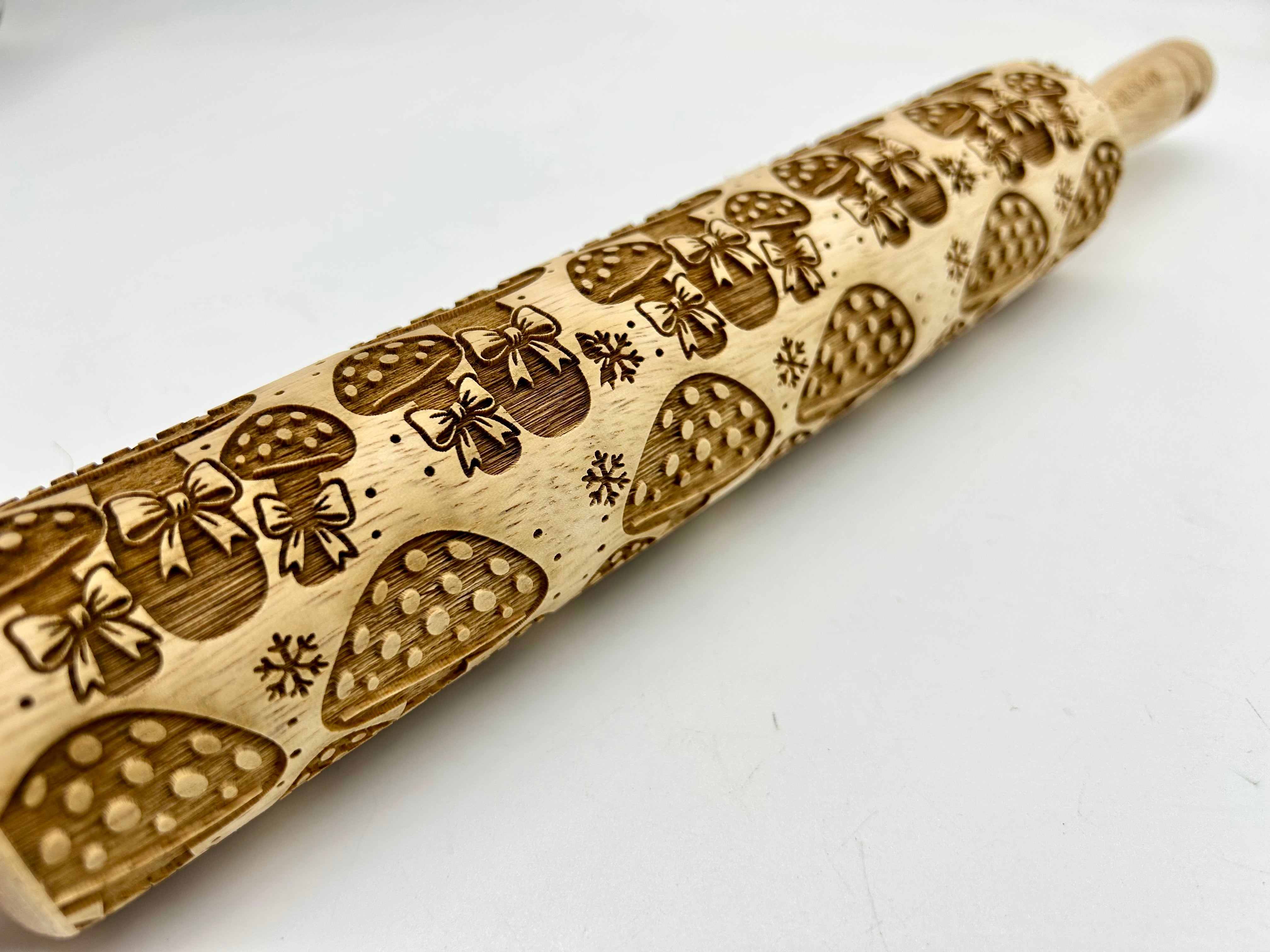 Jolly Mushroom Clusters Embossed Rolling Pin