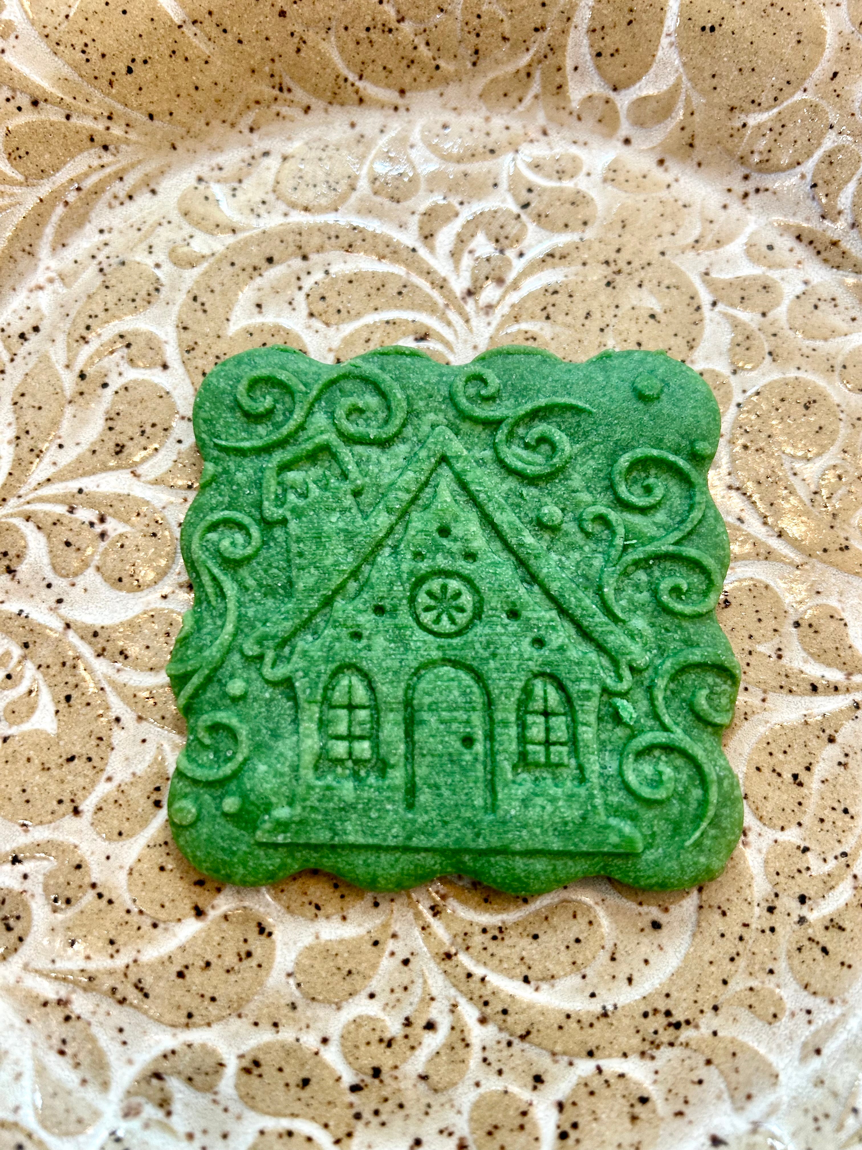 Gingerbread House Embossed Rolling Pin