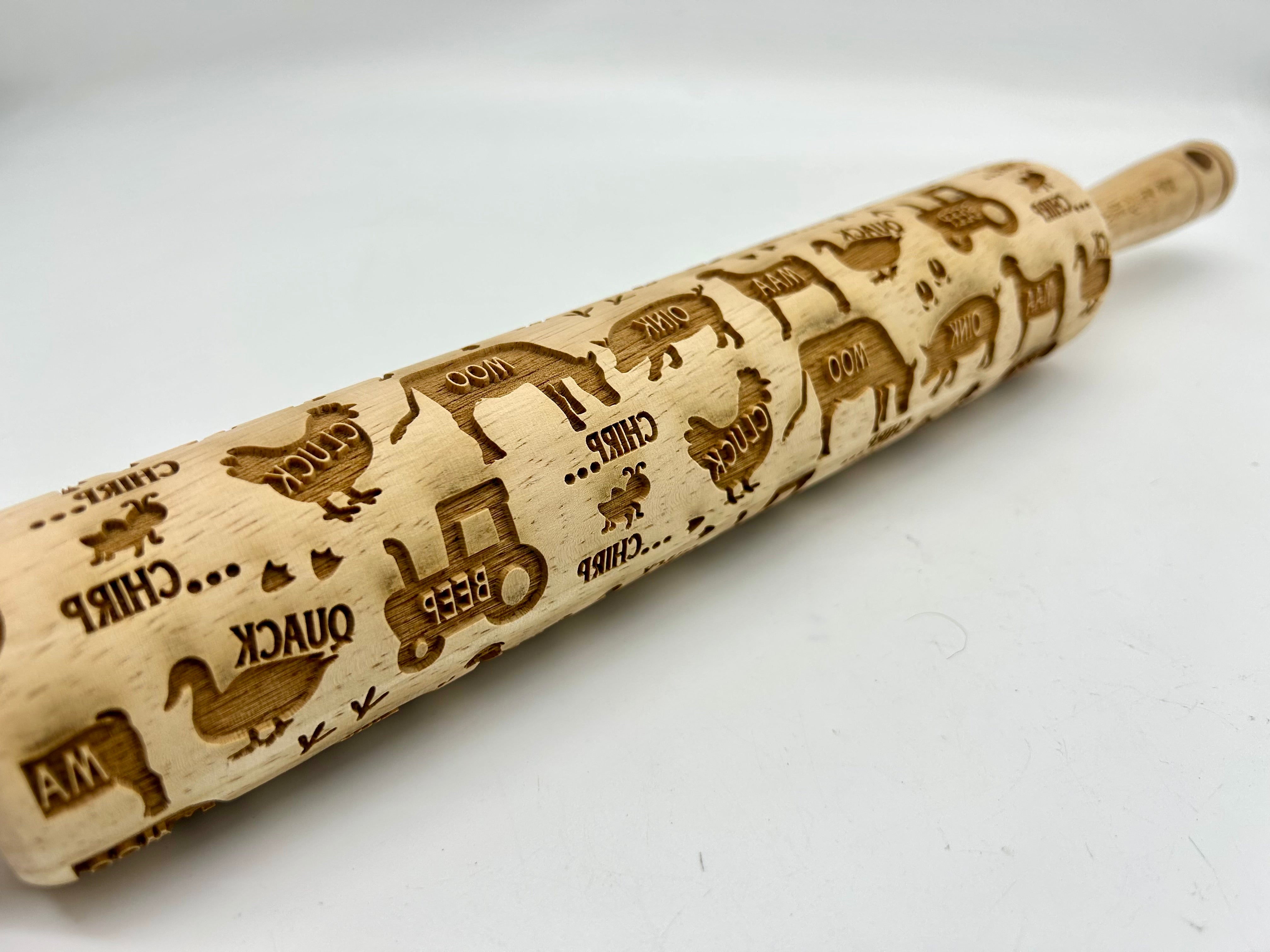 Oink Moo Embossed Rolling Pin