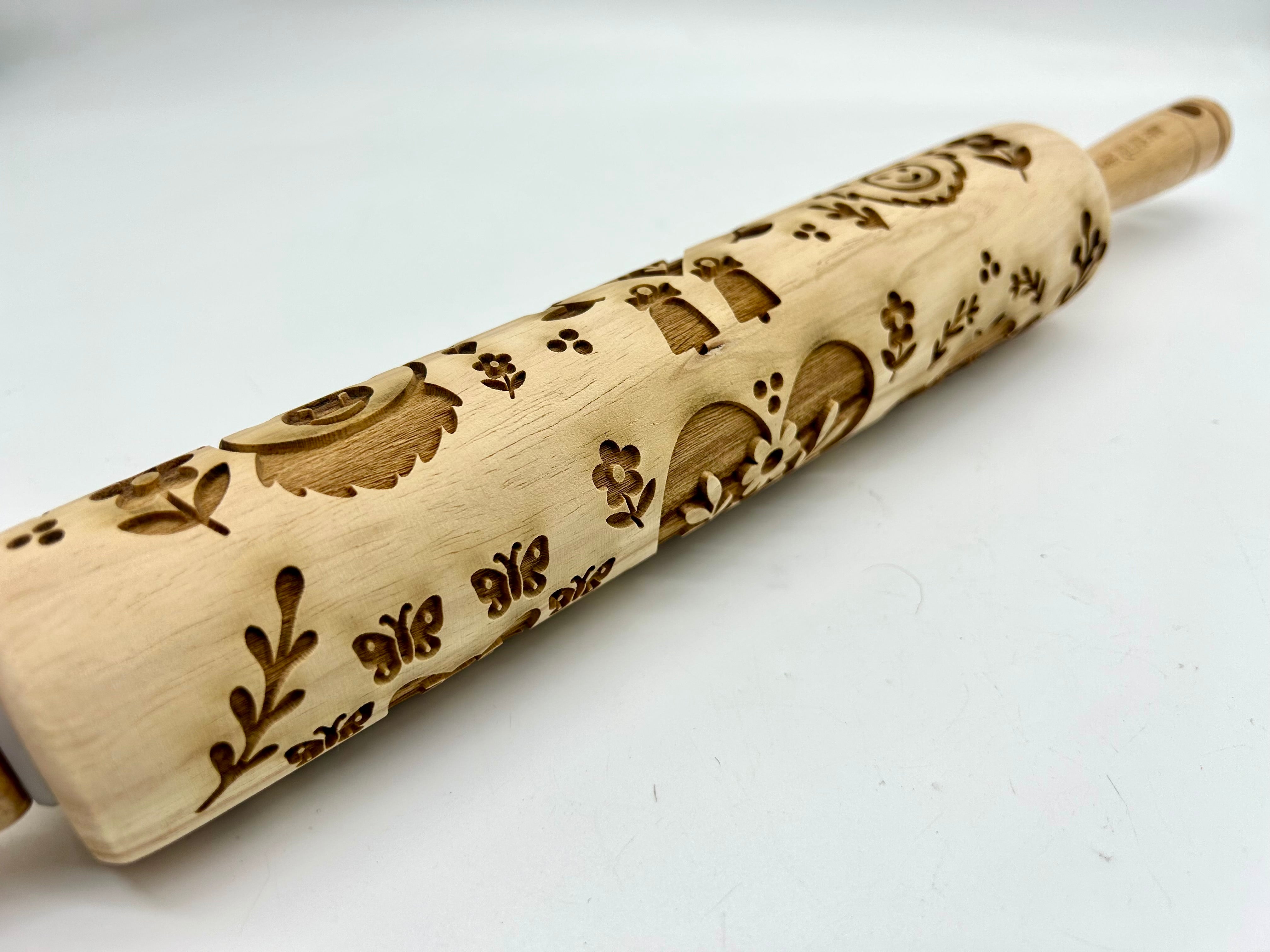 Baby Highland Cows Embossed Rolling Pin for Pottery Baking