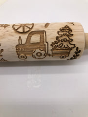 Trees and Tractors Rolling Pin