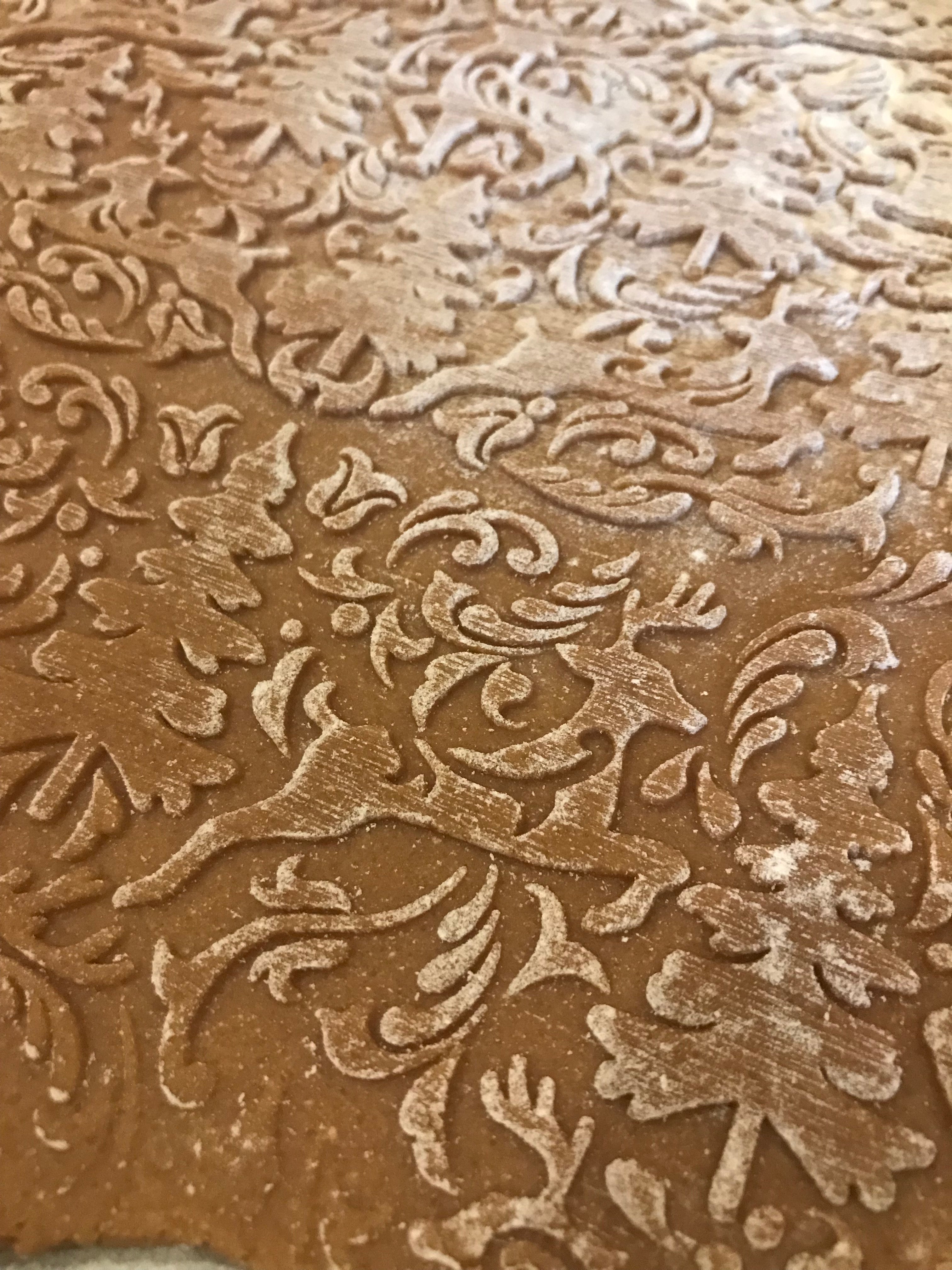 Embossed Prancing Reindeer Rolling Pin – Pottery