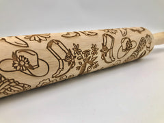 Boots and Blooms Rolling Pin