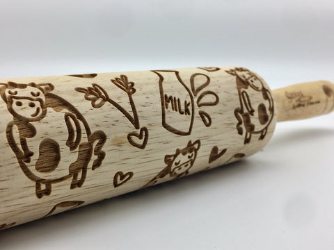 Milk Says the Cow Rolling Pin