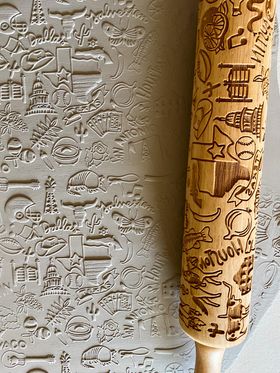 Texas State Embossed Rolling Pin – Embrace Your Lone Star Spirit