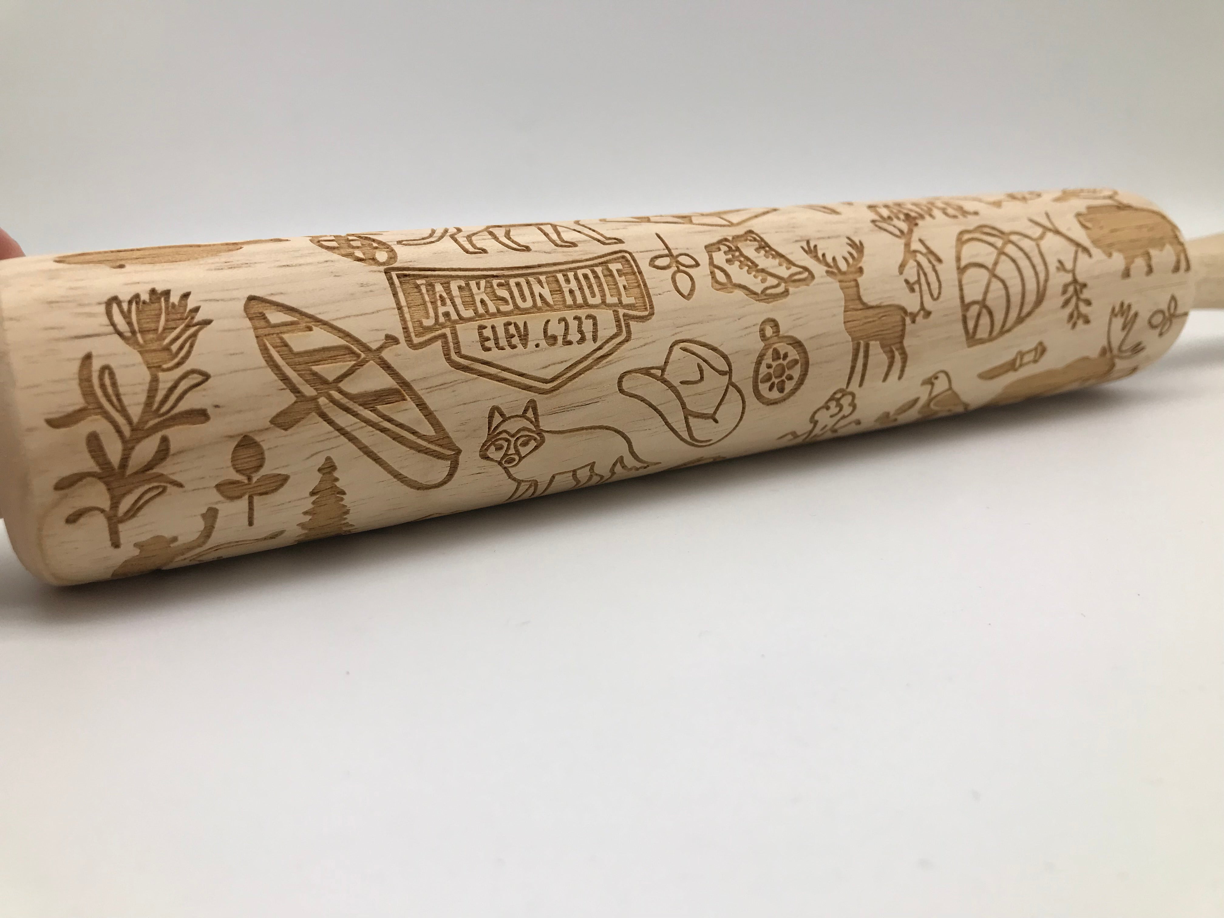 Wyoming State Embossed Rolling Pin