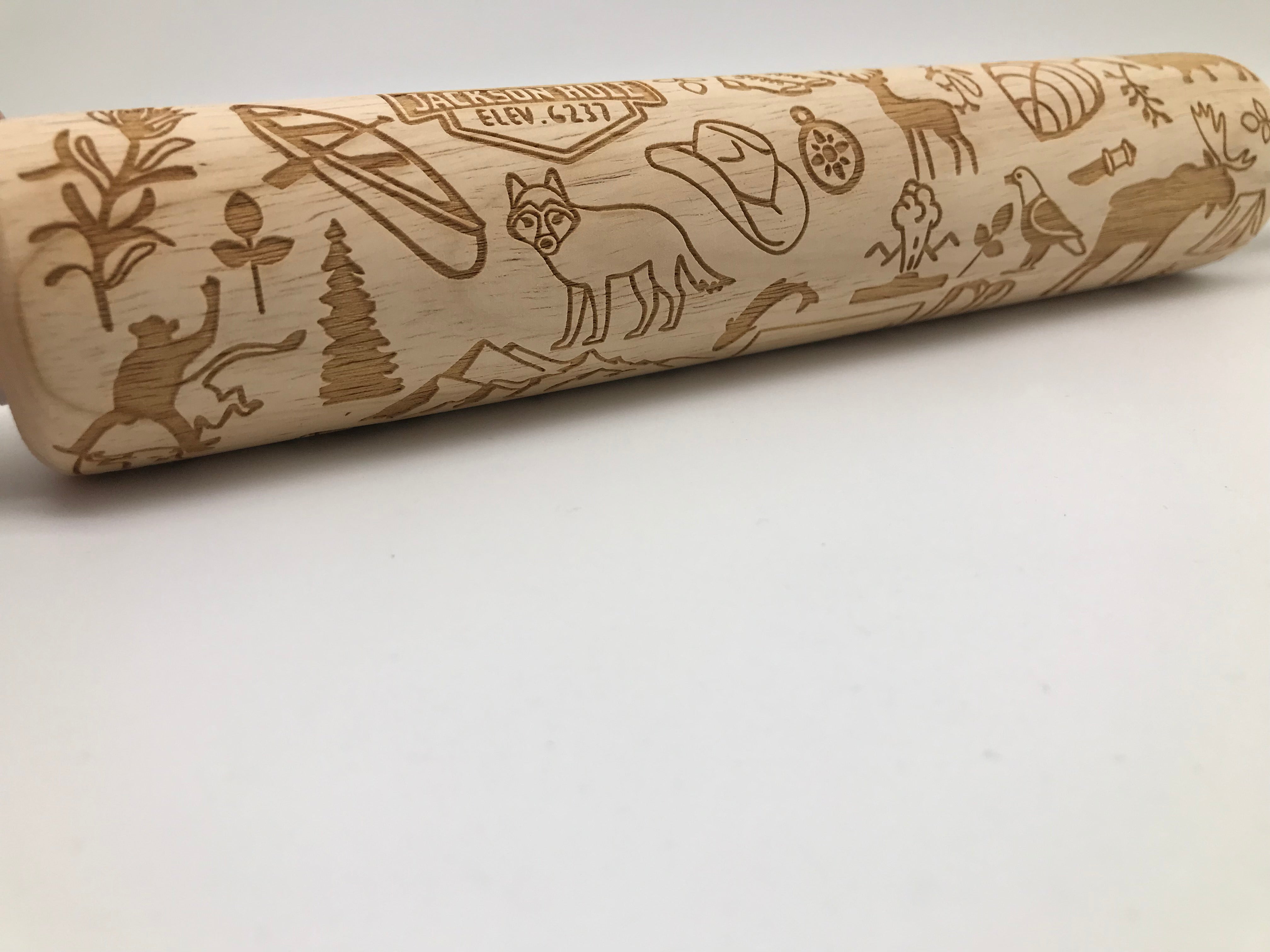 Wyoming State Embossed Rolling Pin