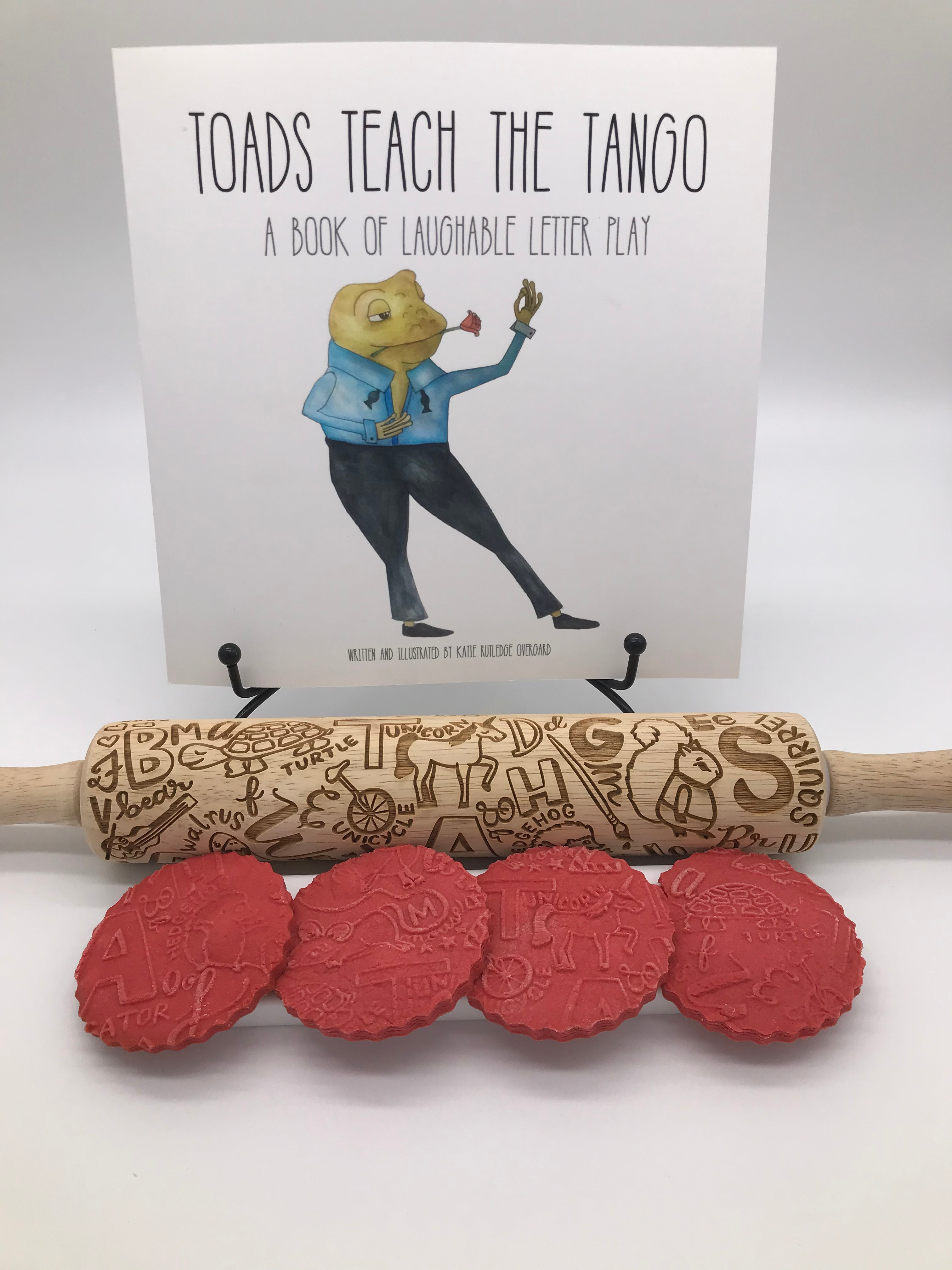 Toads Teach the The Tango Book + Embossed Rolling Pin