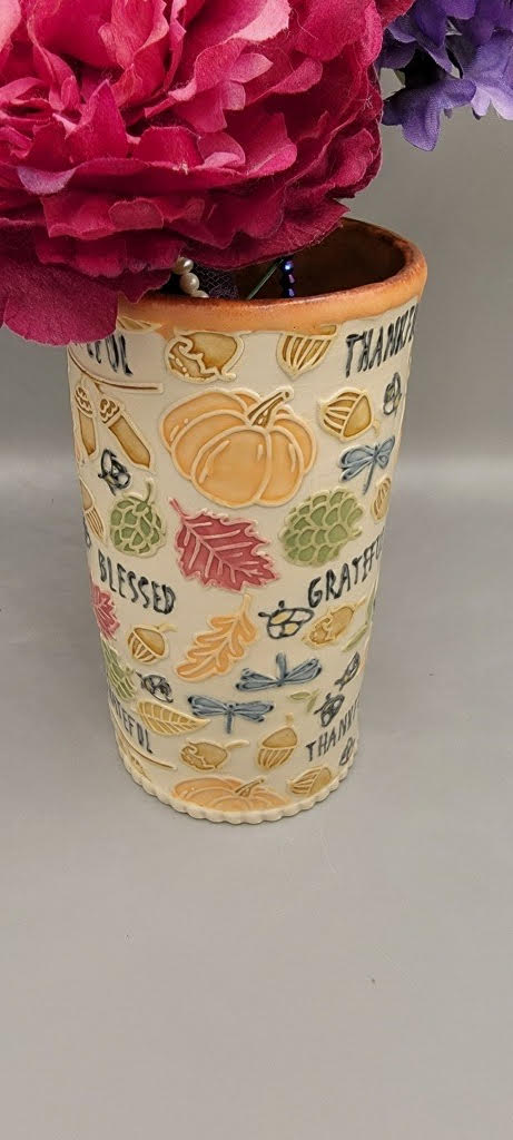 Grateful, Thankful, Blessed Embossed Rolling Pin –