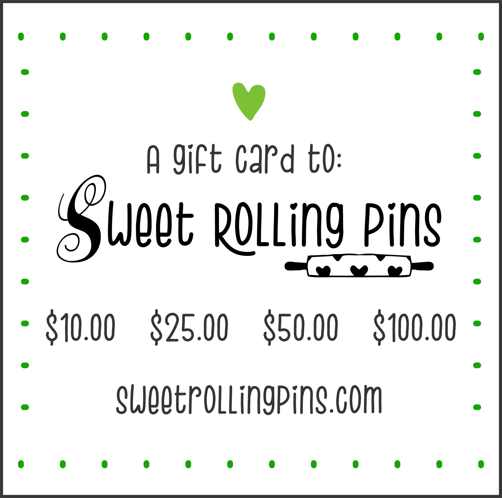 Sweet Rolling Pins Gift Cards | The Perfect Baking Gift