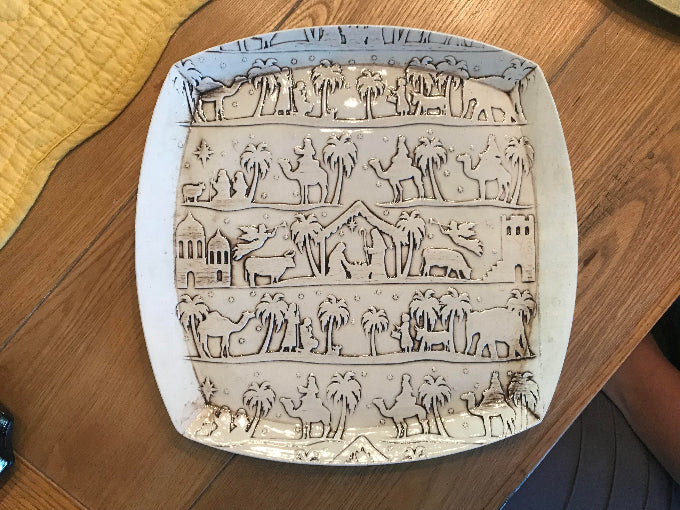 Christmas Embossed Nativity Scene for Bakers and Potters