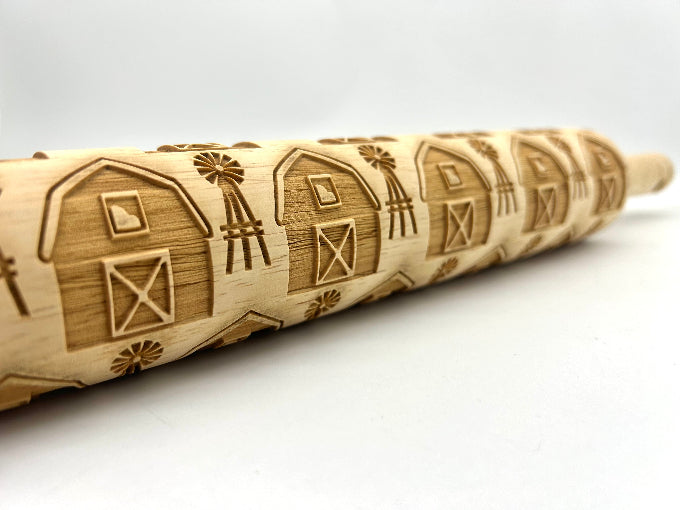 Embossed Barns & Windmills Rolling Pin – Bakers & Potters