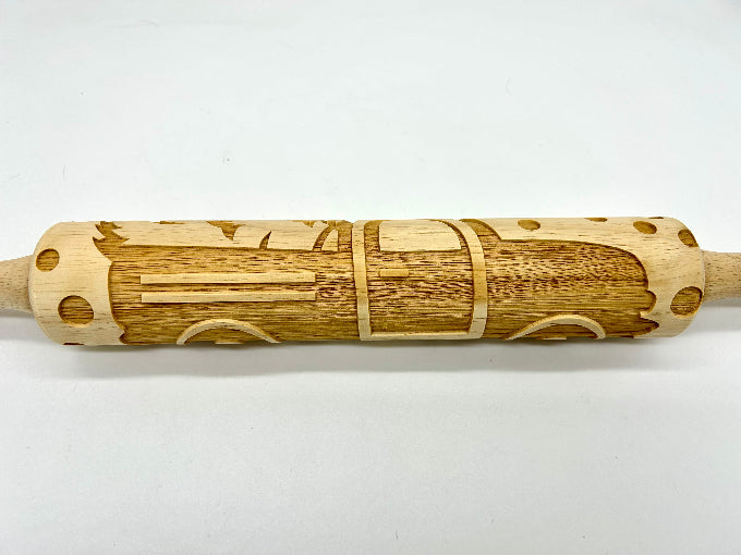 Embossed Christmas Truck Rolling Pin LARGE img