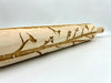 Embossed Cardinals on Birch Rolling Pin -horizontal dsg