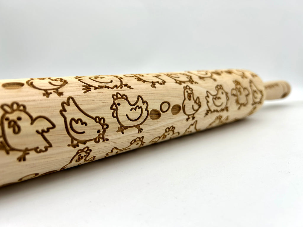 Chicken and Eggs Rolling Pin