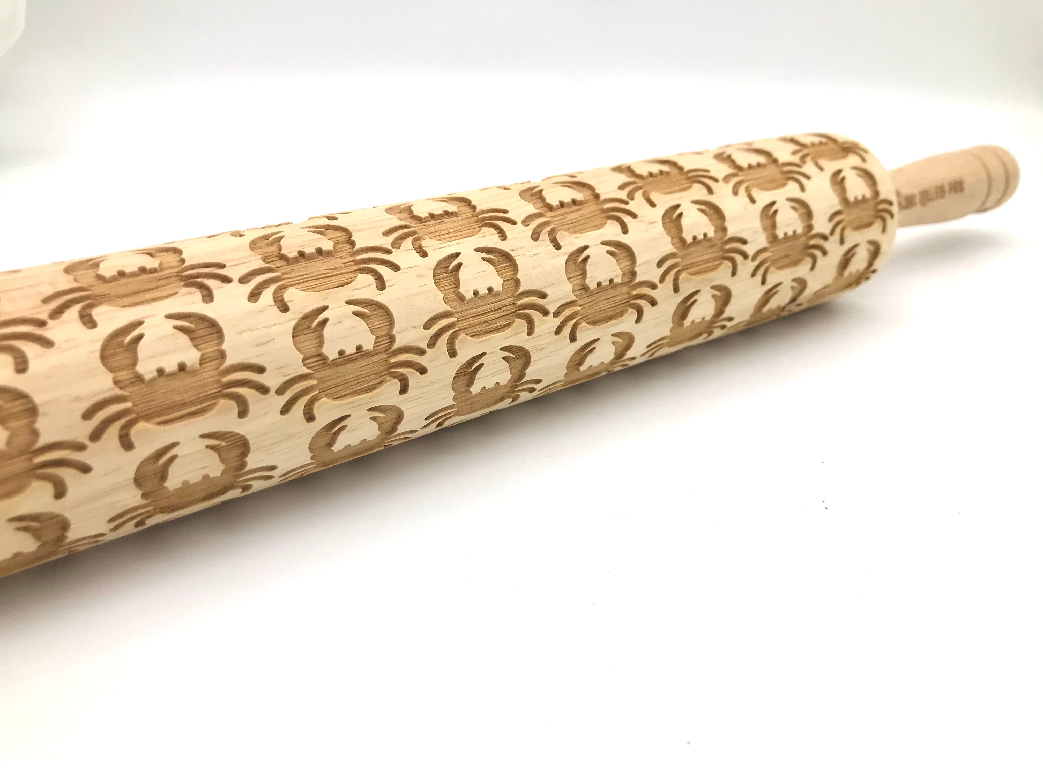 Embossed Crabs Rolling Pin – Baking & Crafting