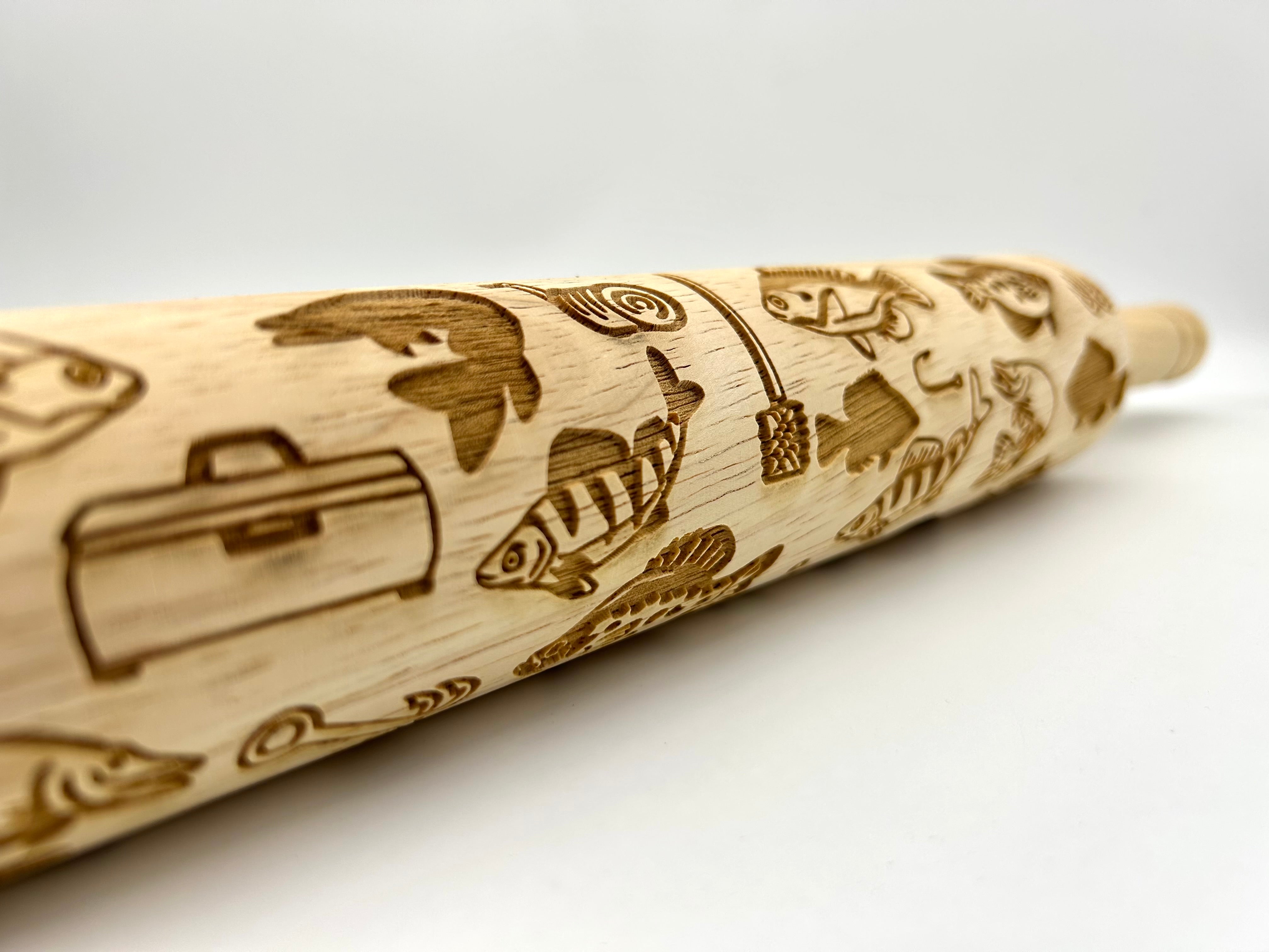 Fishy Embossed Rolling Pin – Baking & Crafting