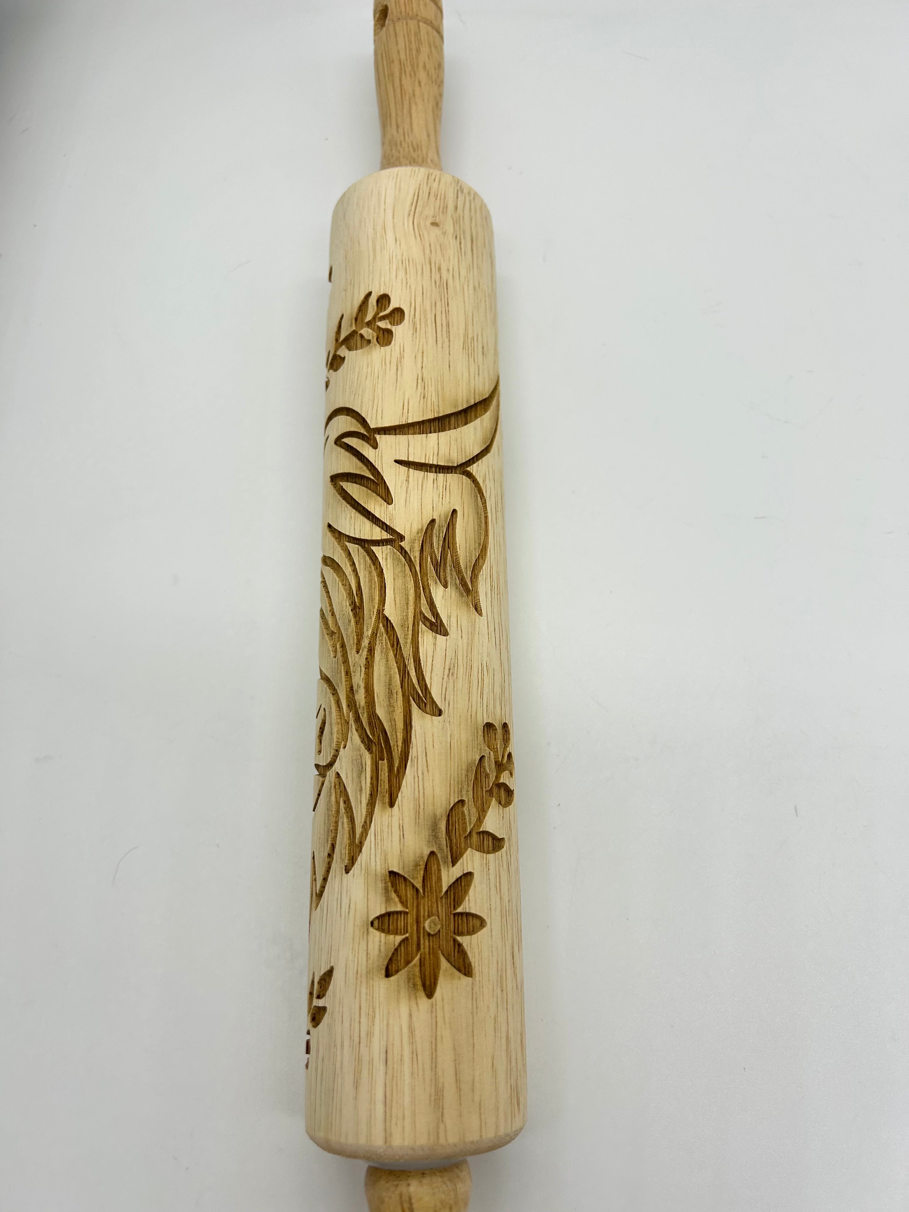 Highland Cow Large Image Embossed Rolling Pin - Pottery