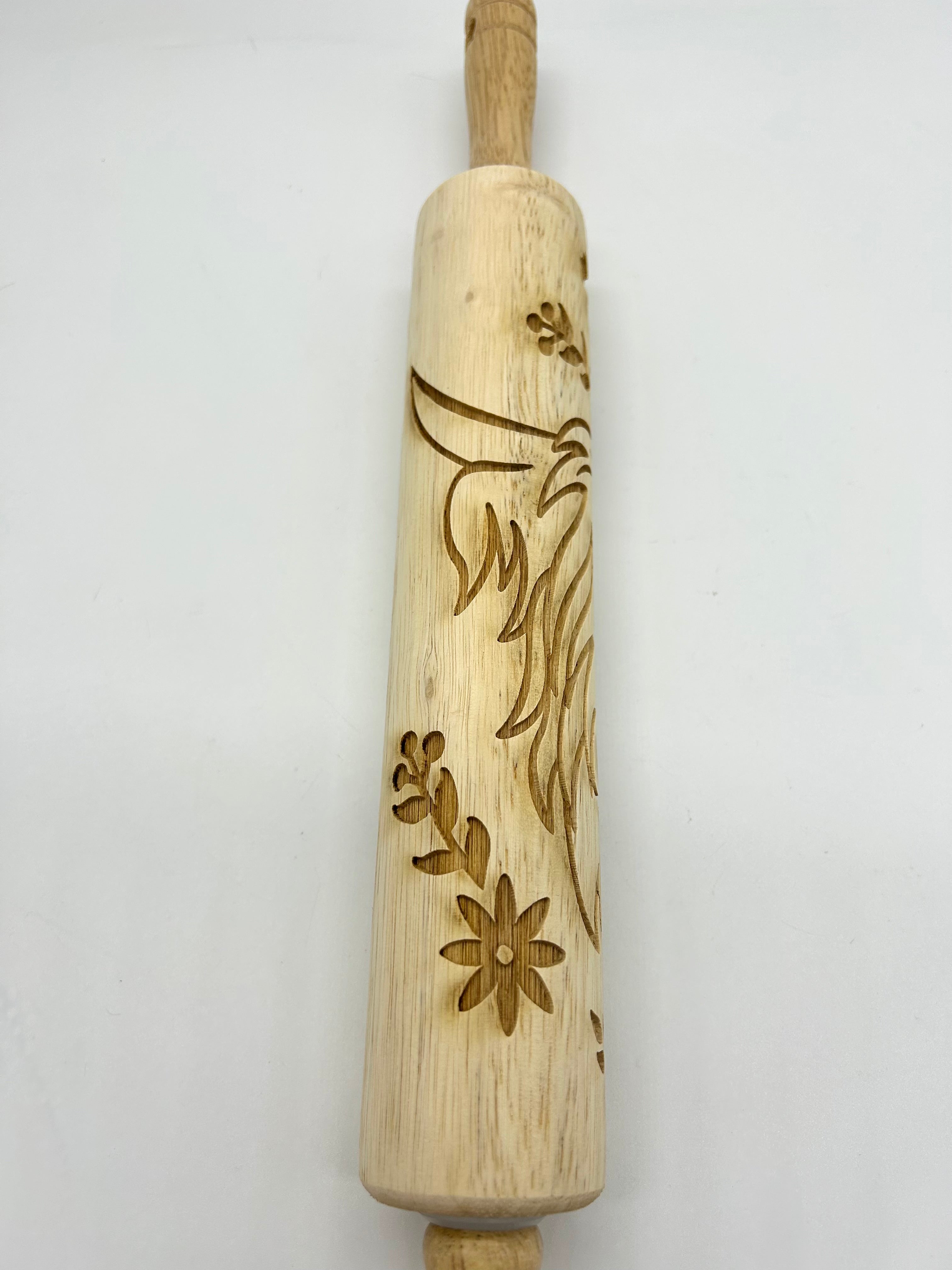 Highland Cow Large Image Embossed Rolling Pin - Pottery