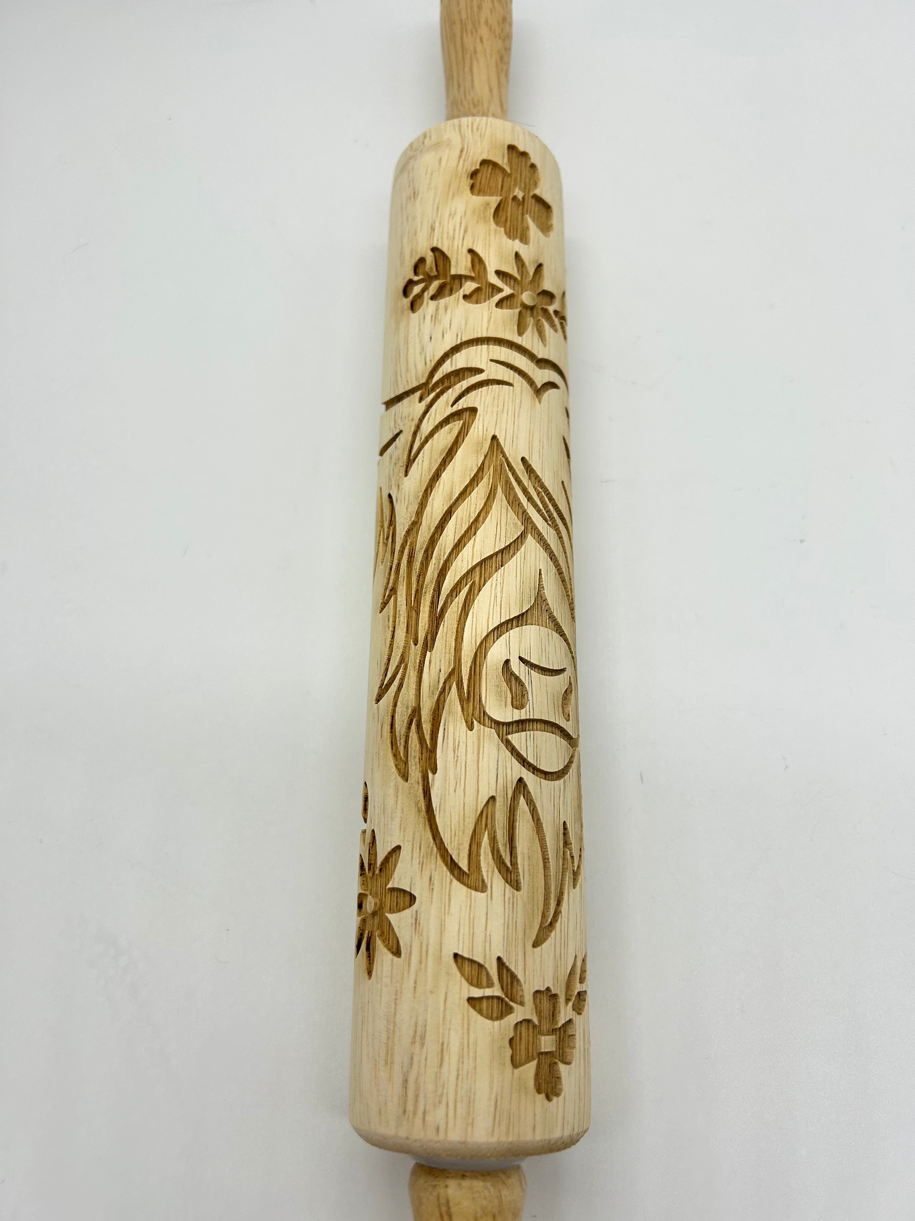 Highland Cow Large Image Embossed Rolling Pin - Pottery