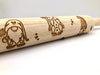 Gnomes with Maple Leaves Embossed Rolling Pin