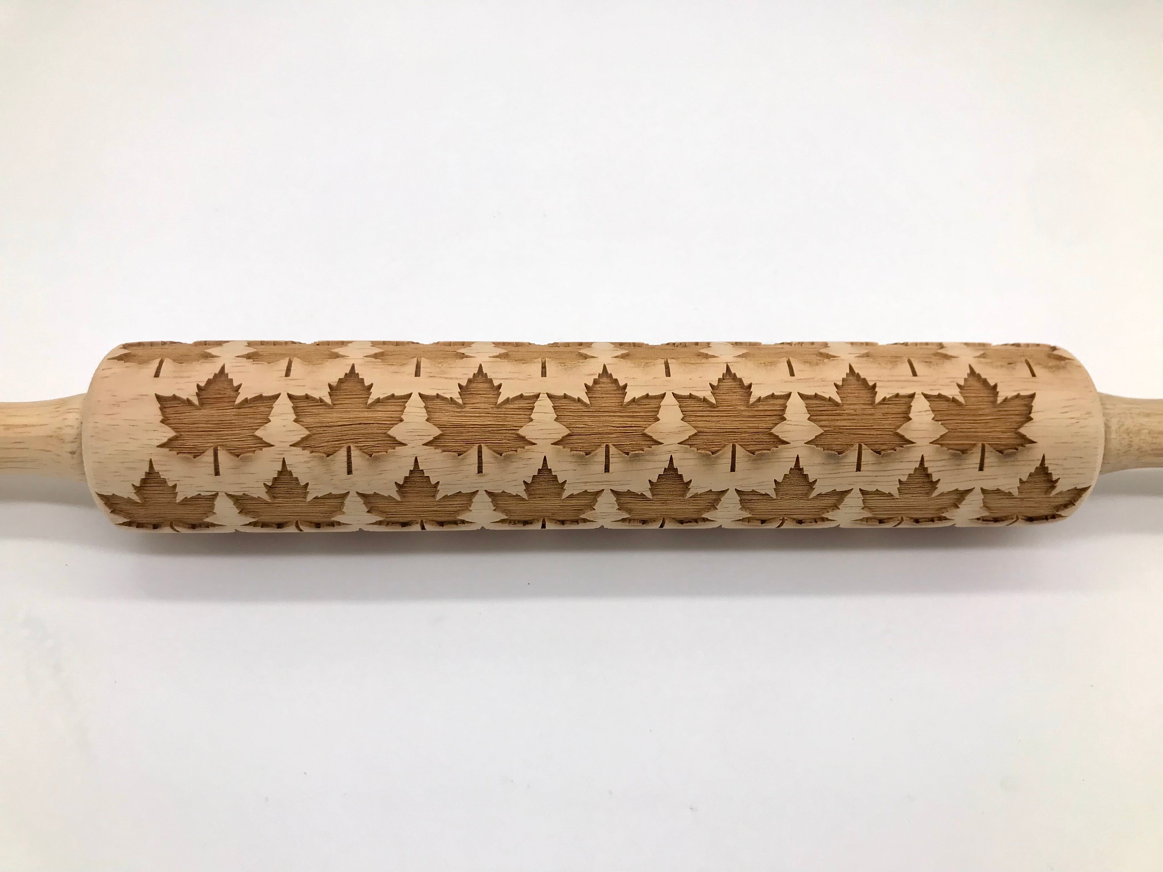 Maple Leaves Embossed Rolling Pin-Baking and Pottery