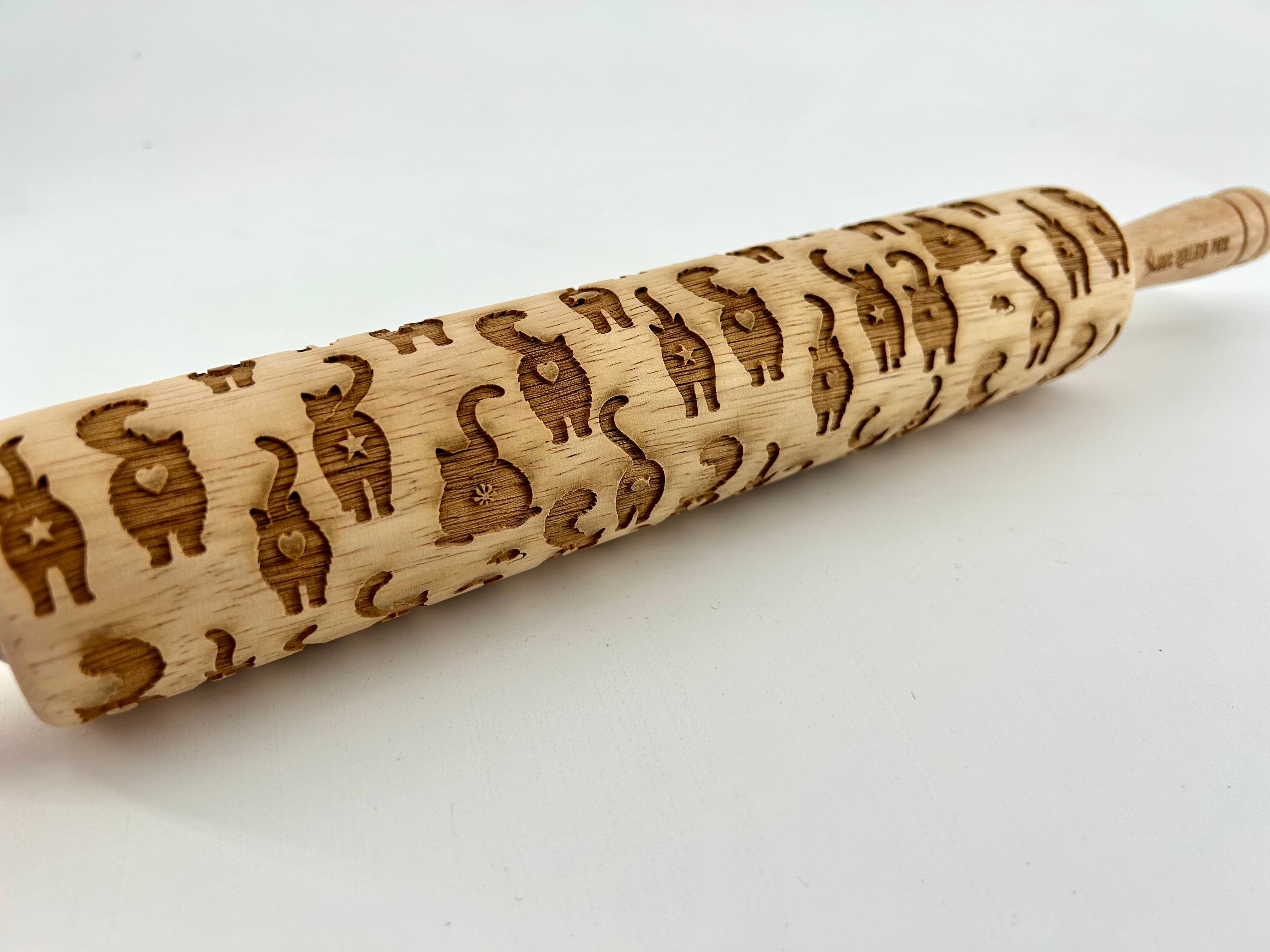 Embossed Cat Butts Rolling Pin –Bakers and Potters