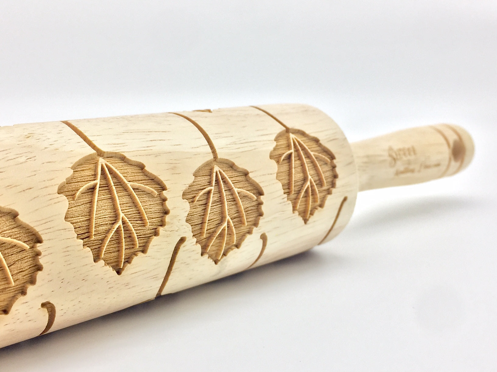 Aspen Leaves Embossed Rolling Pin – Pottery & Baking