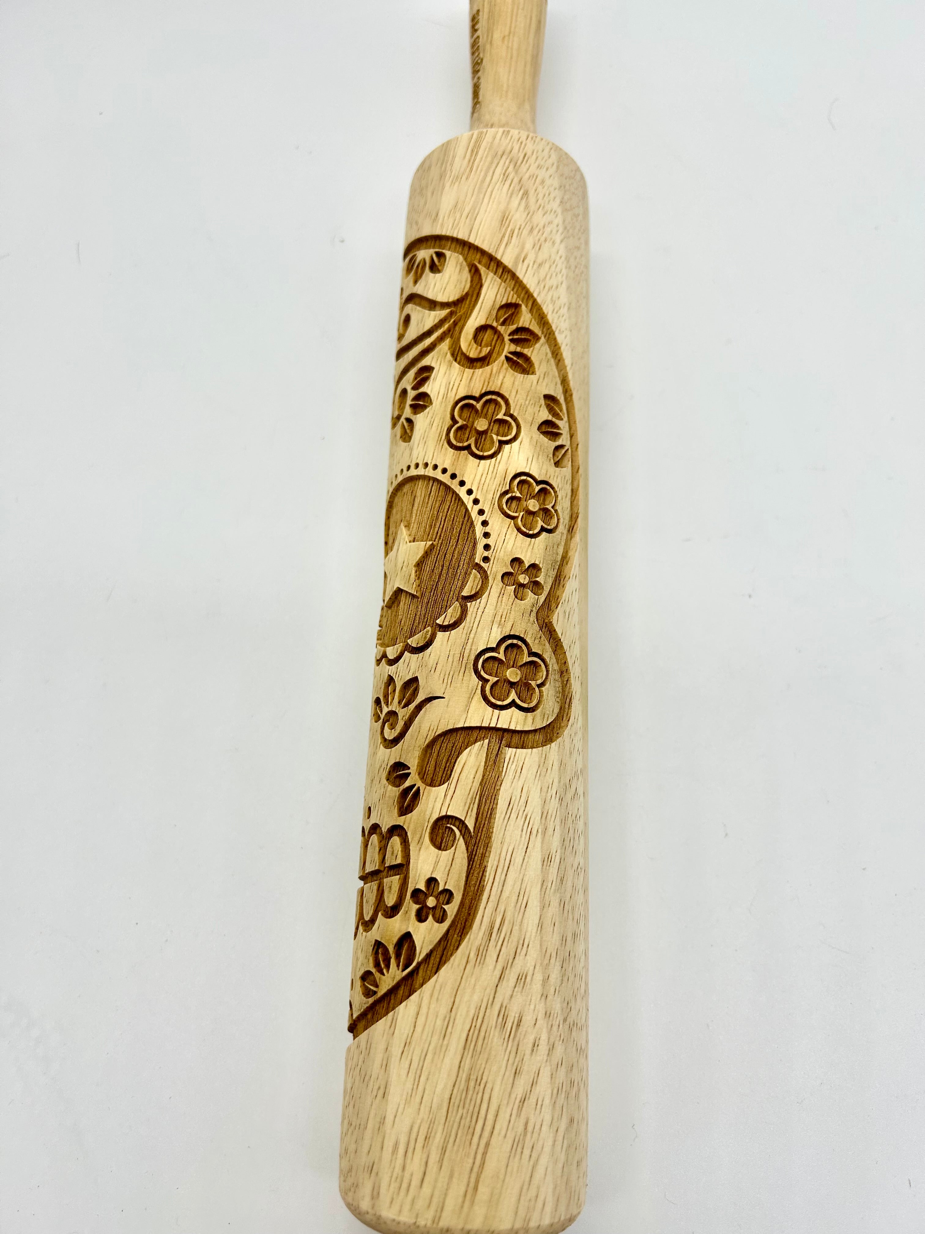 Sugar Skull Embossed Rolling Pin LARGE IMAGE