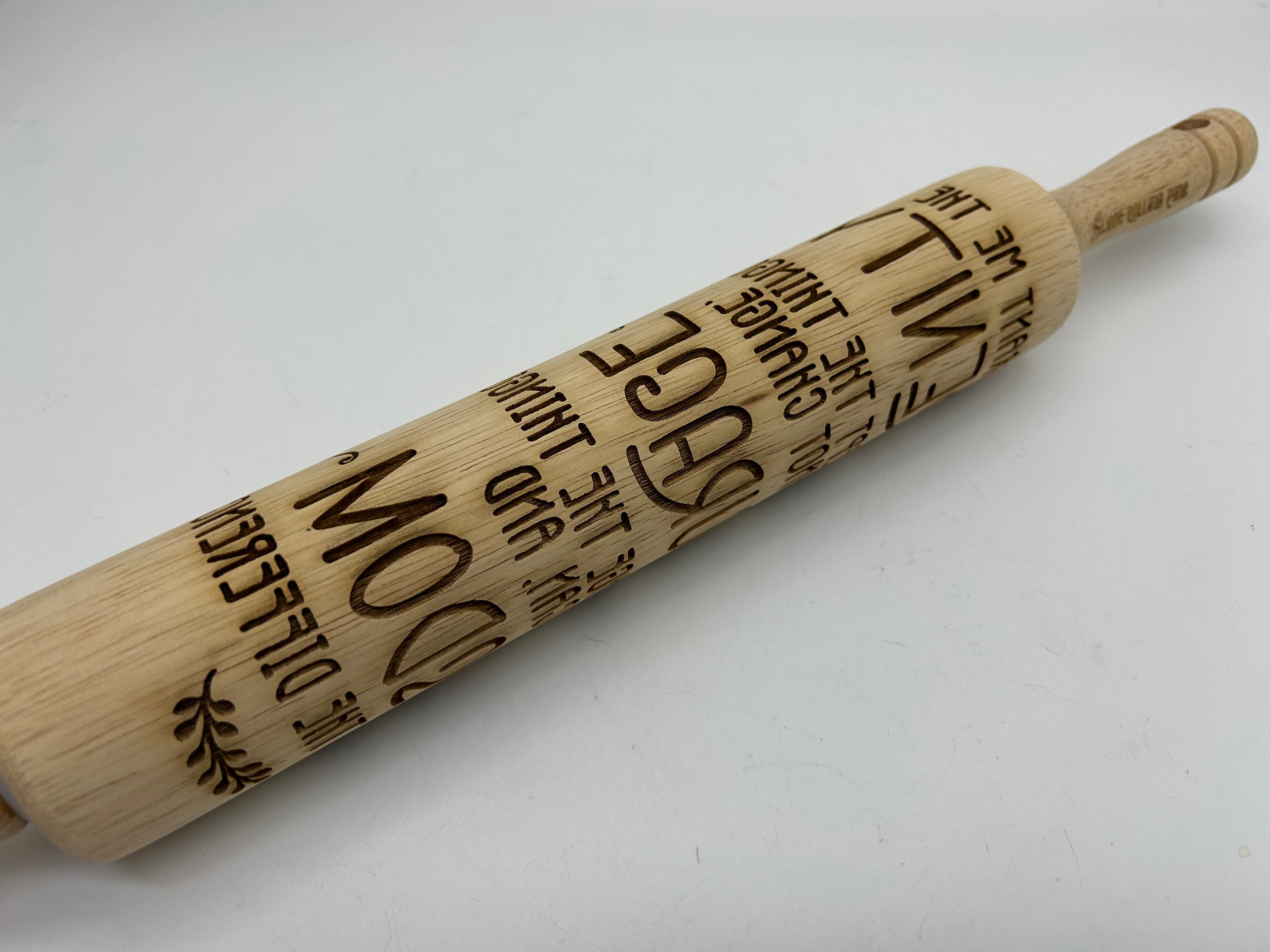 Embossed Rolling Pin - Serenity Prayer