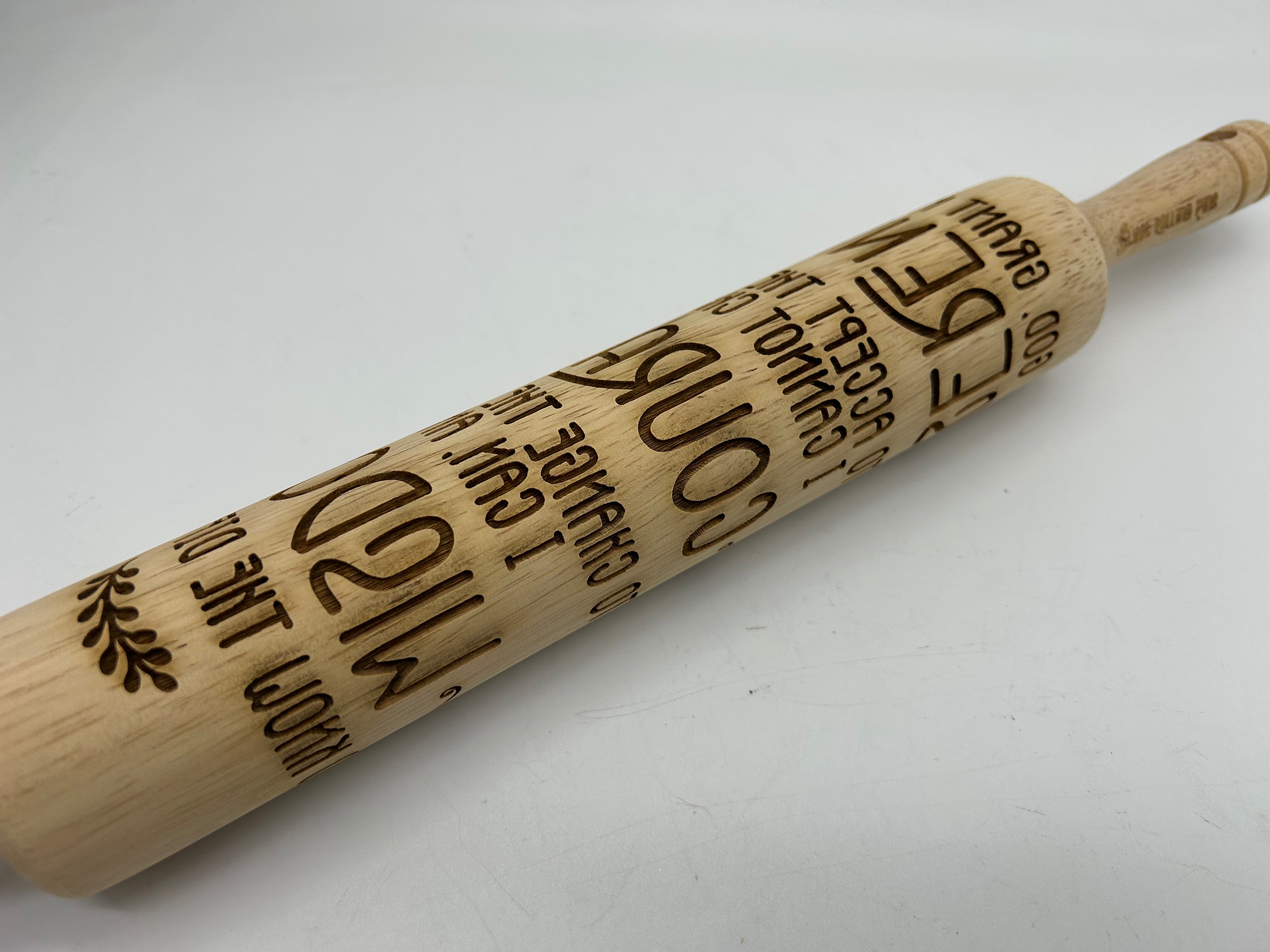 Embossed Rolling Pin - Serenity Prayer