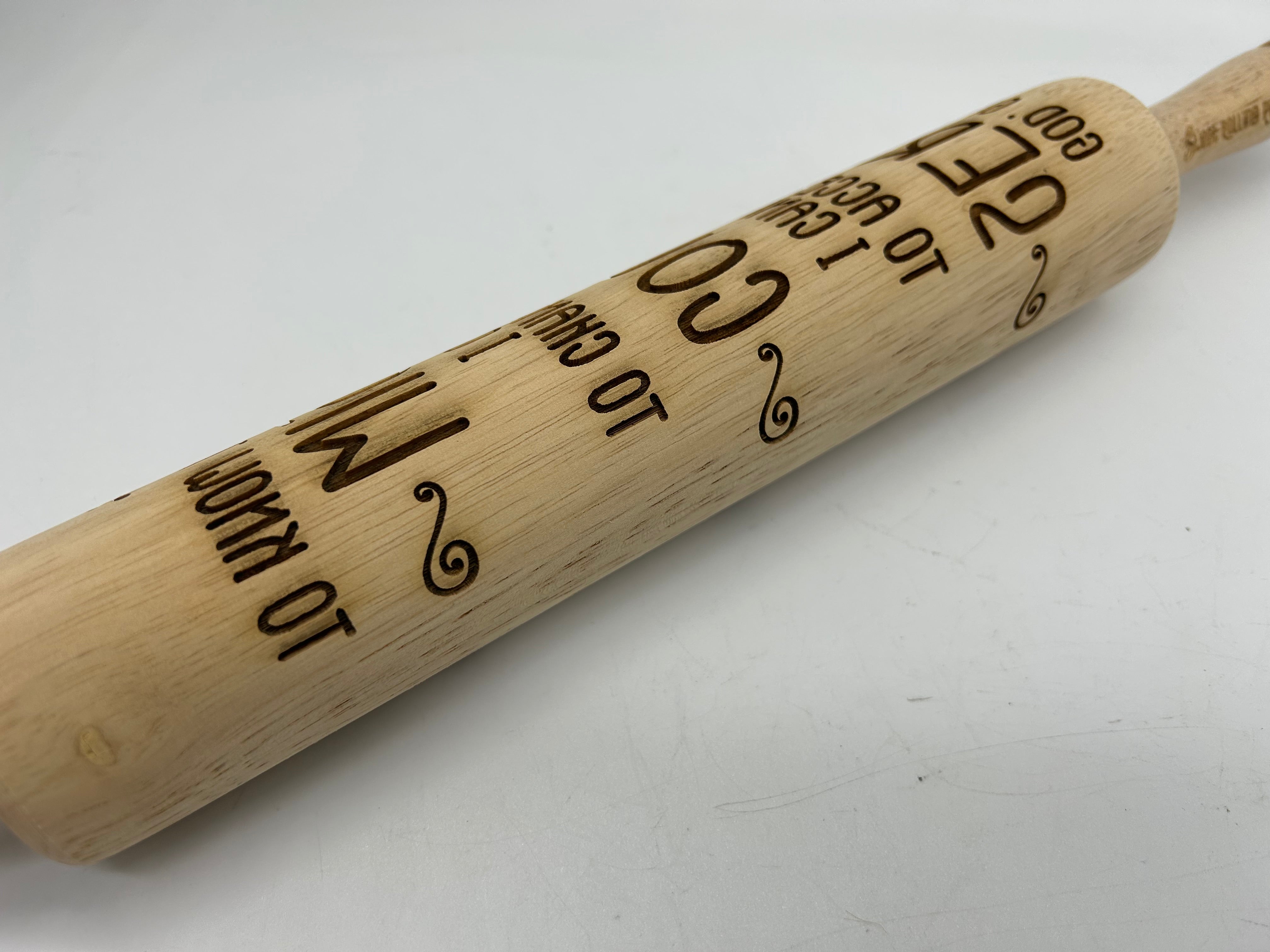 Embossed Rolling Pin - Serenity Prayer