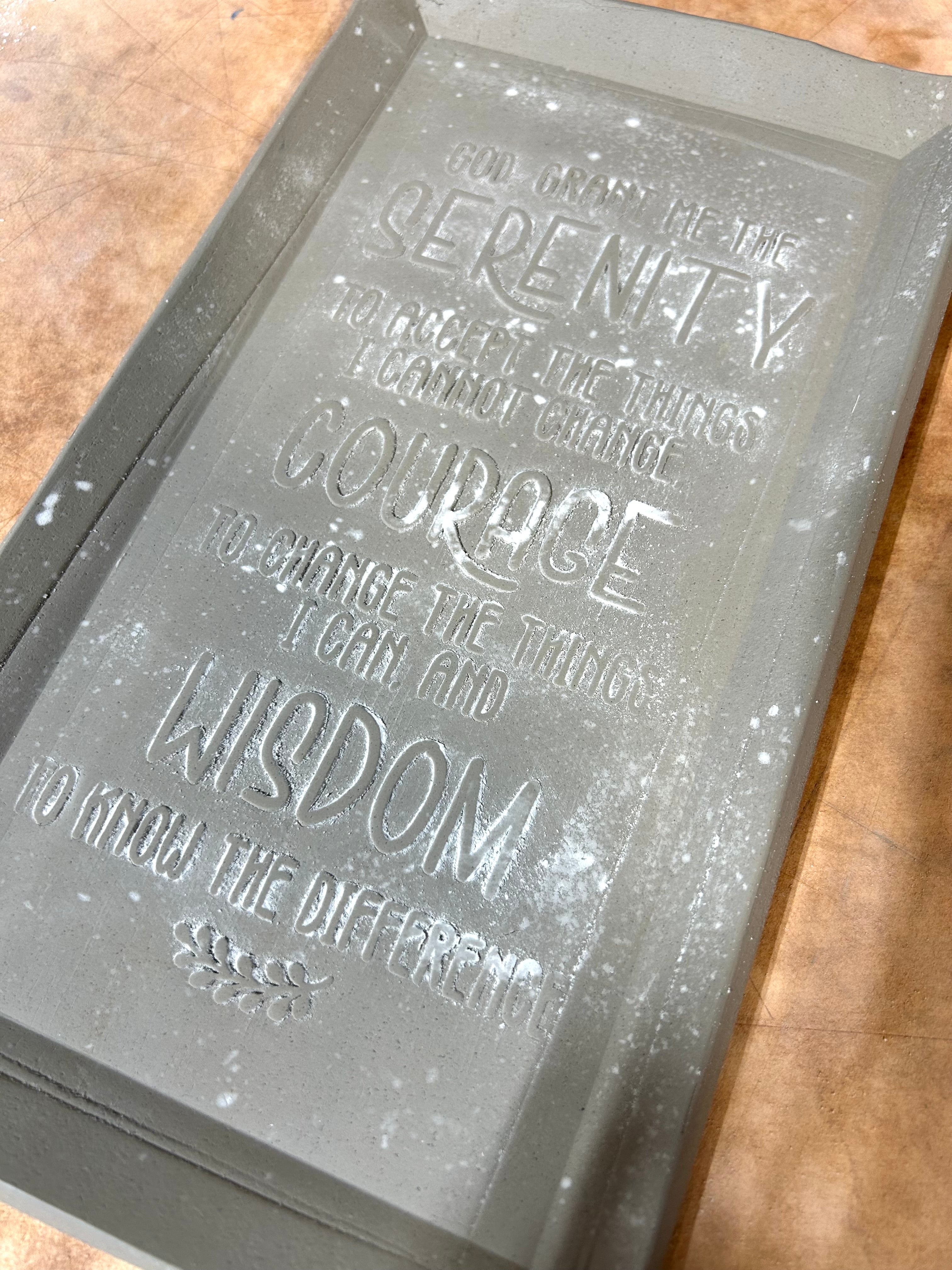 Embossed Rolling Pin - Serenity Prayer