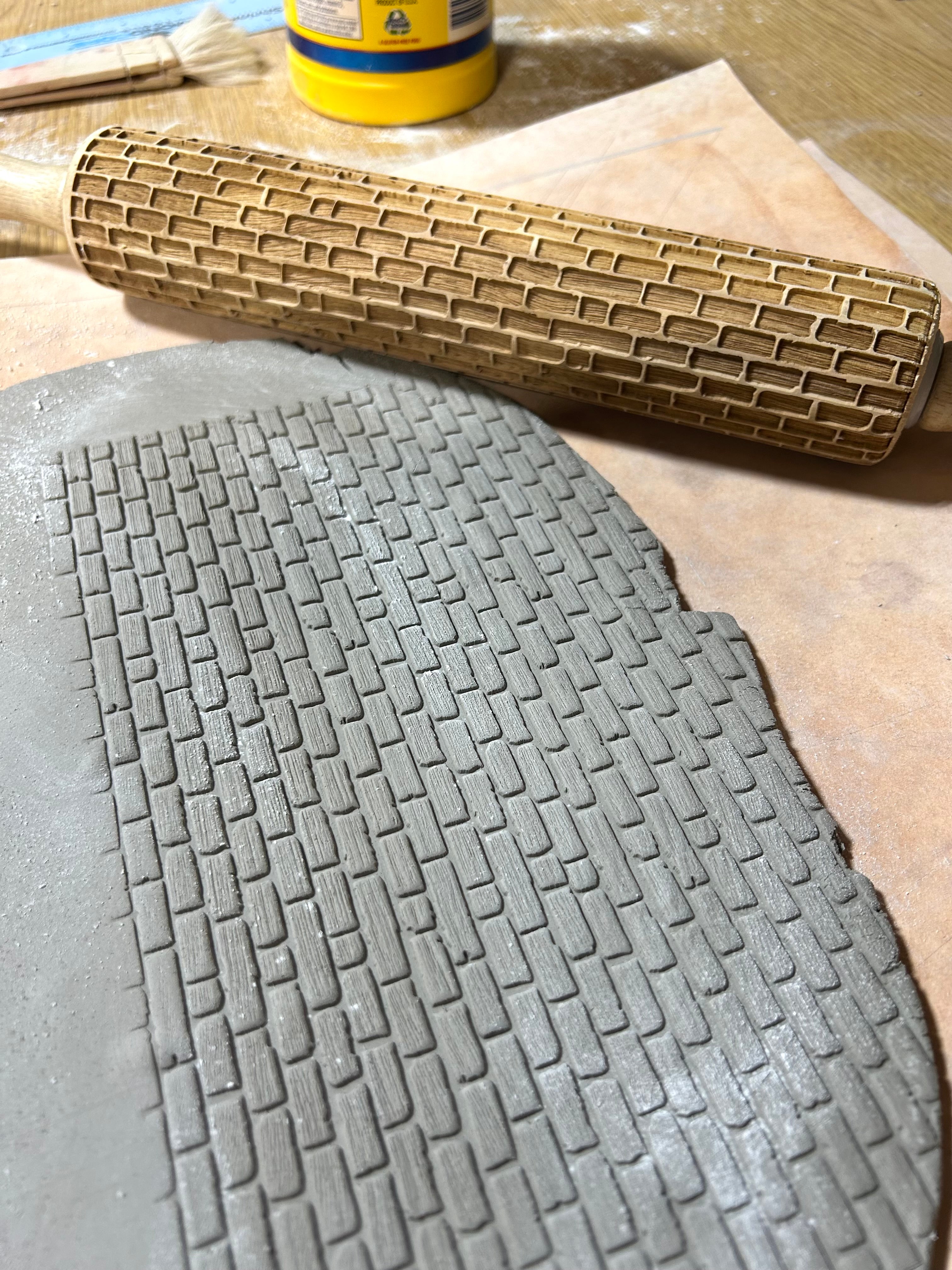 Brick Wall Embossed Rolling Pin