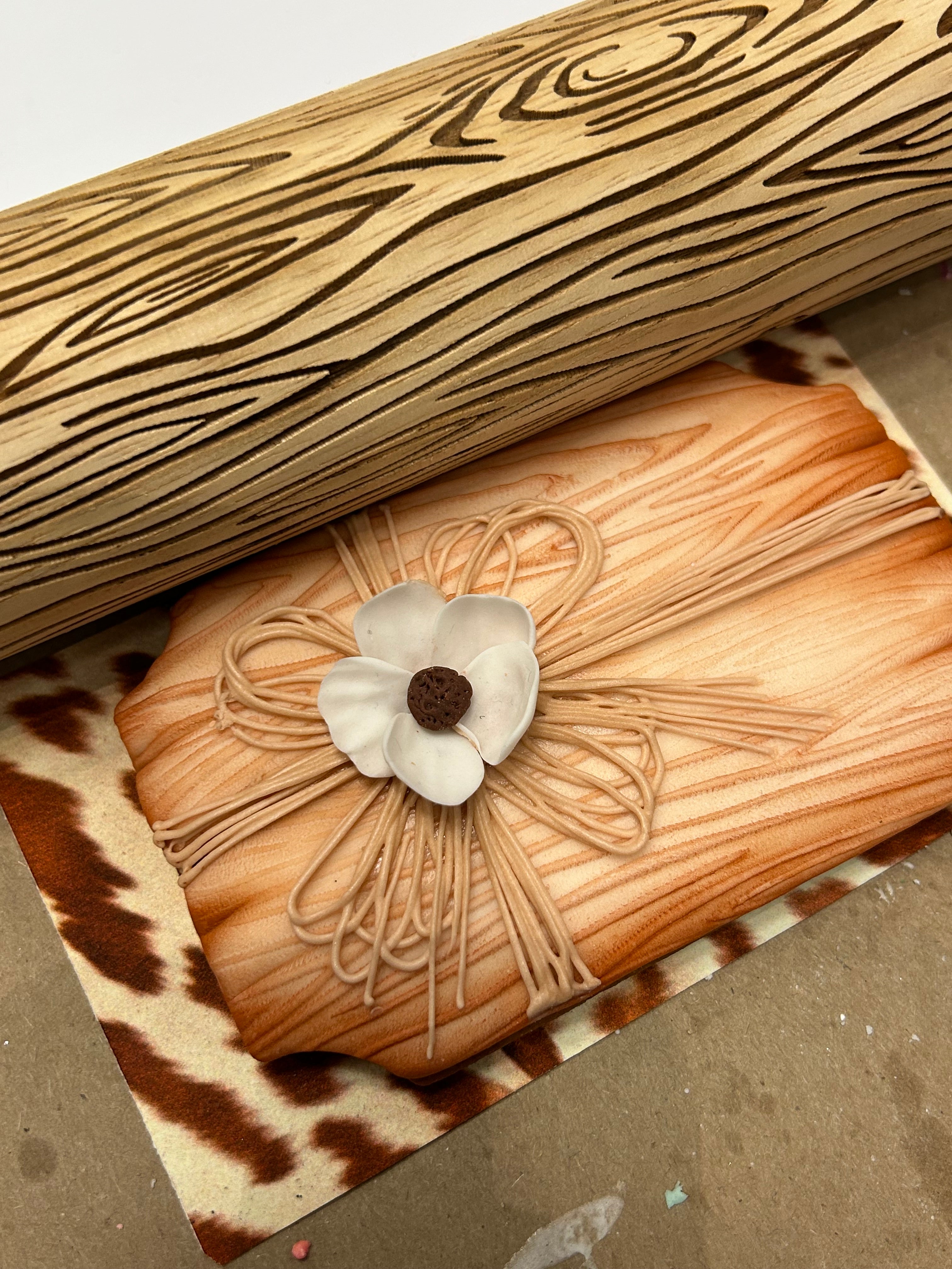 Wood Grain Embossed Rolling Pin