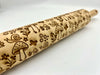 Spring Mushrooms and Snails Embossed Rolling Pin