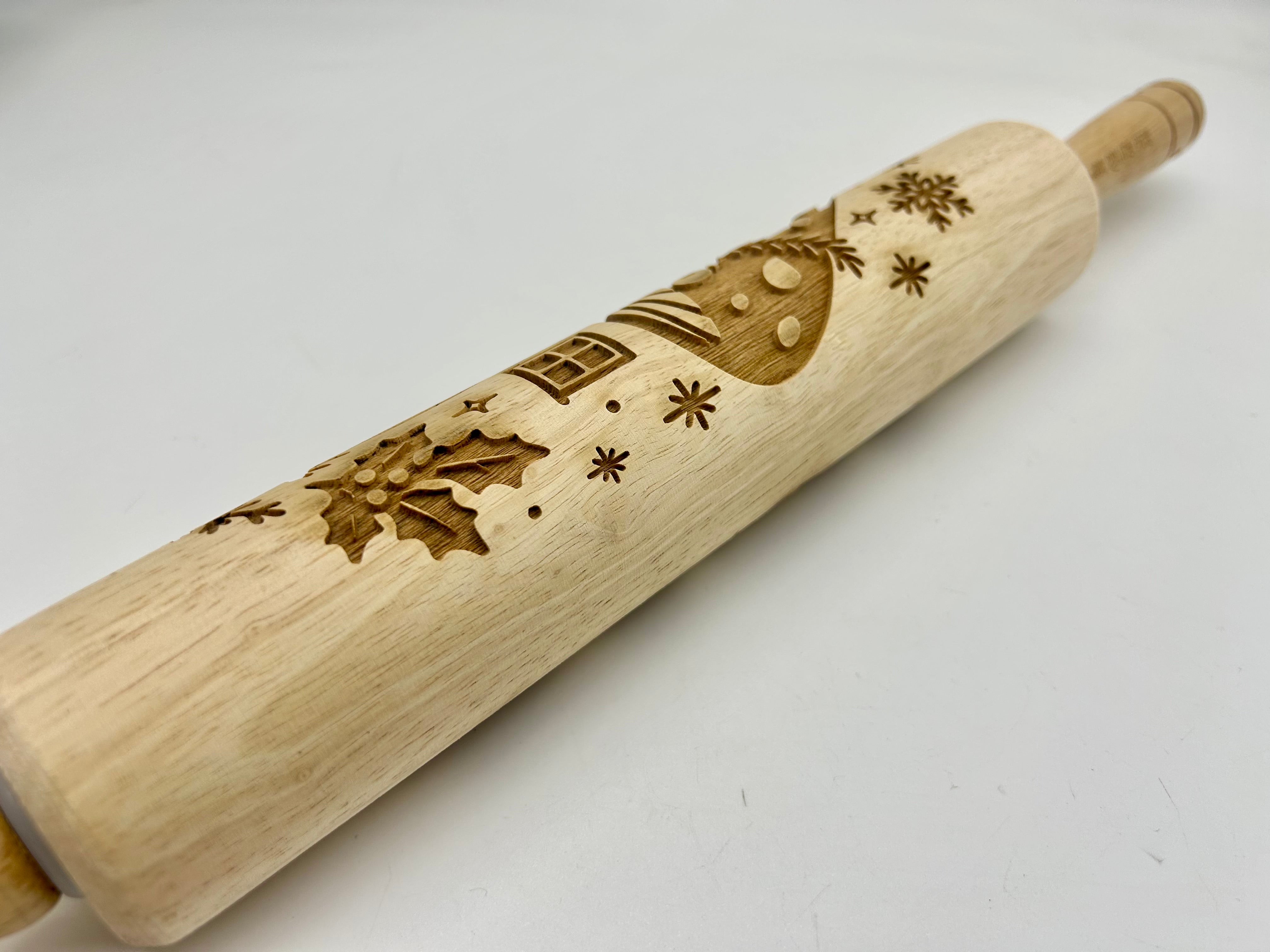 The Merry Mushroom Cottage Embossed Rolling Pin