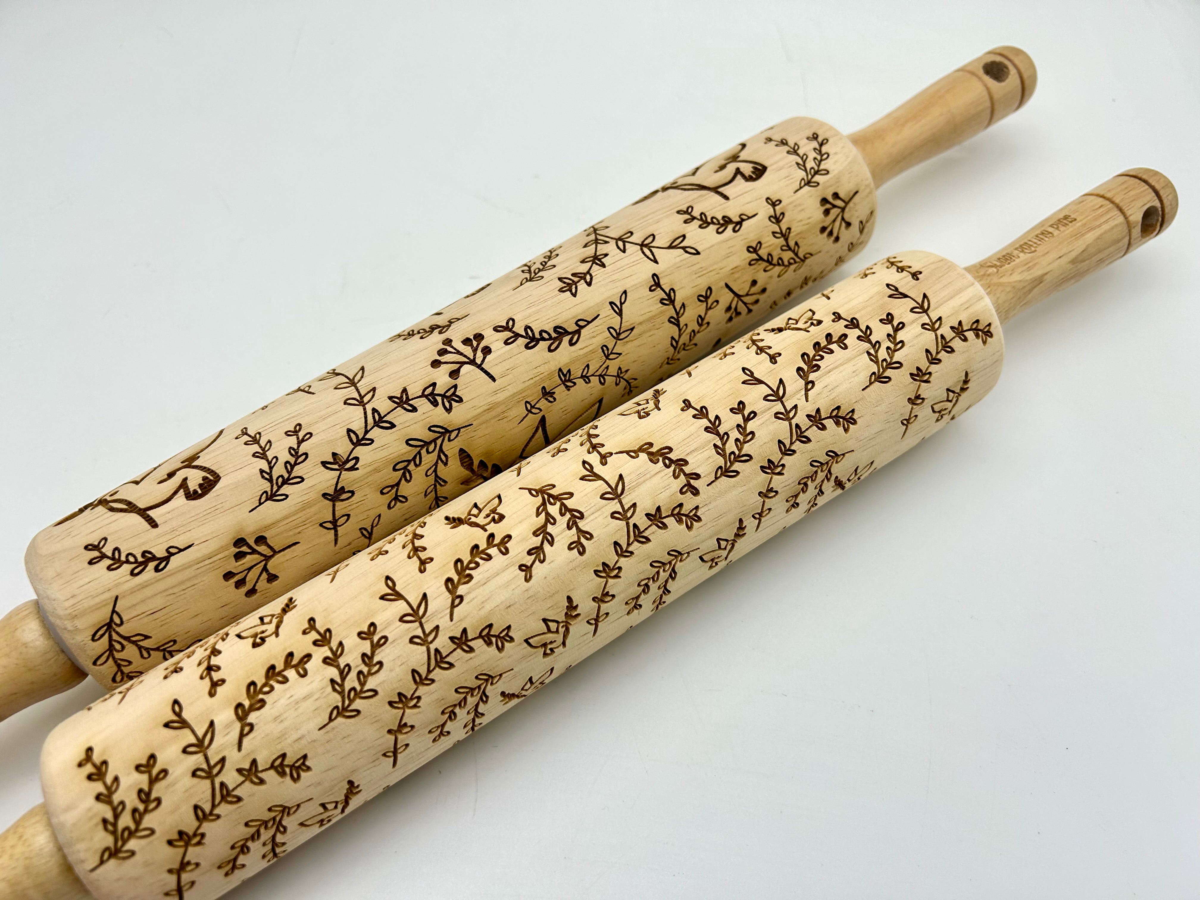 Christmas Doves Embossed Rolling Pin