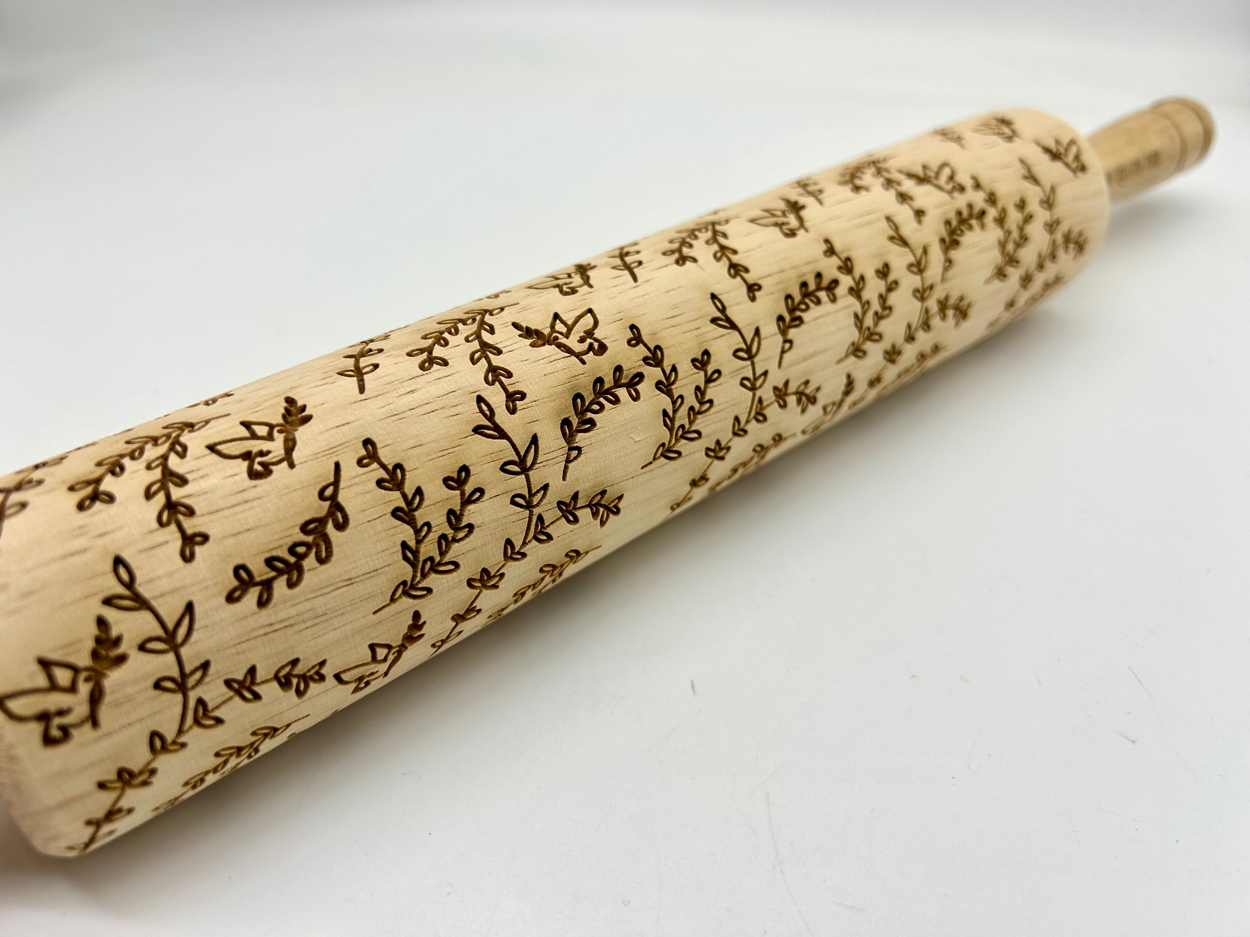 Christmas Doves Embossed Rolling Pin